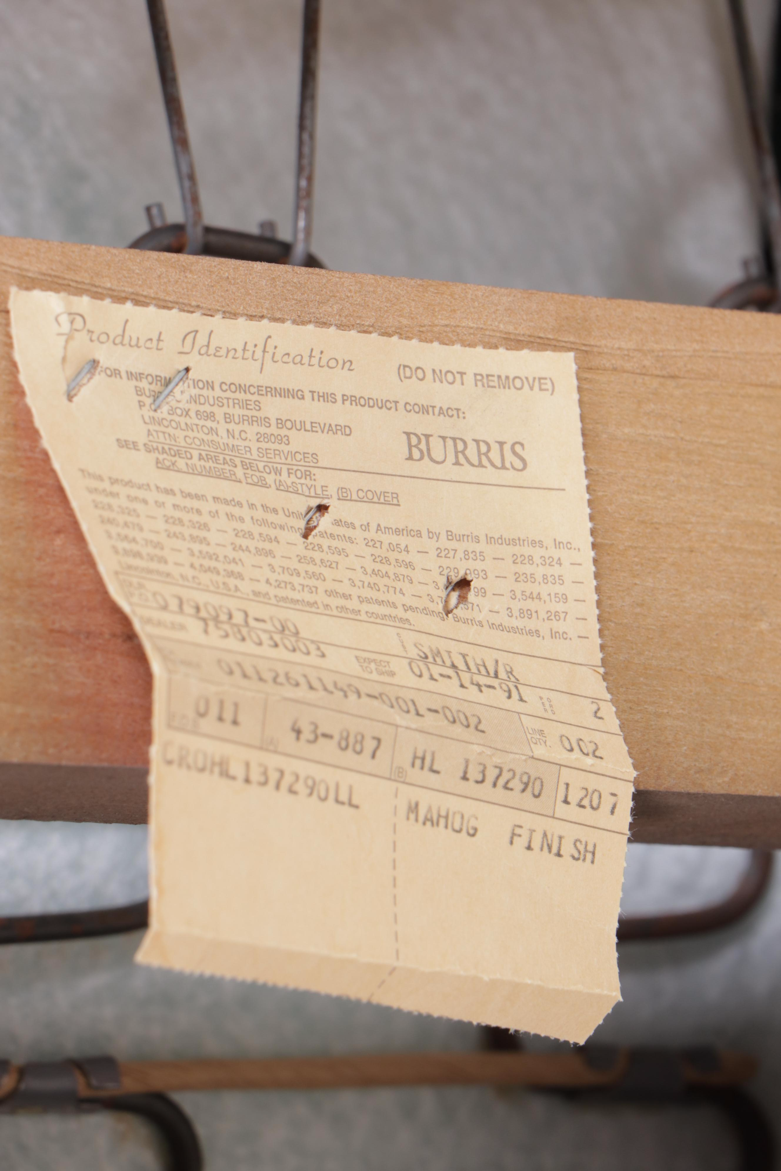 Burris Chippendale Style Green Leather Wingback Recliner with Nailheads