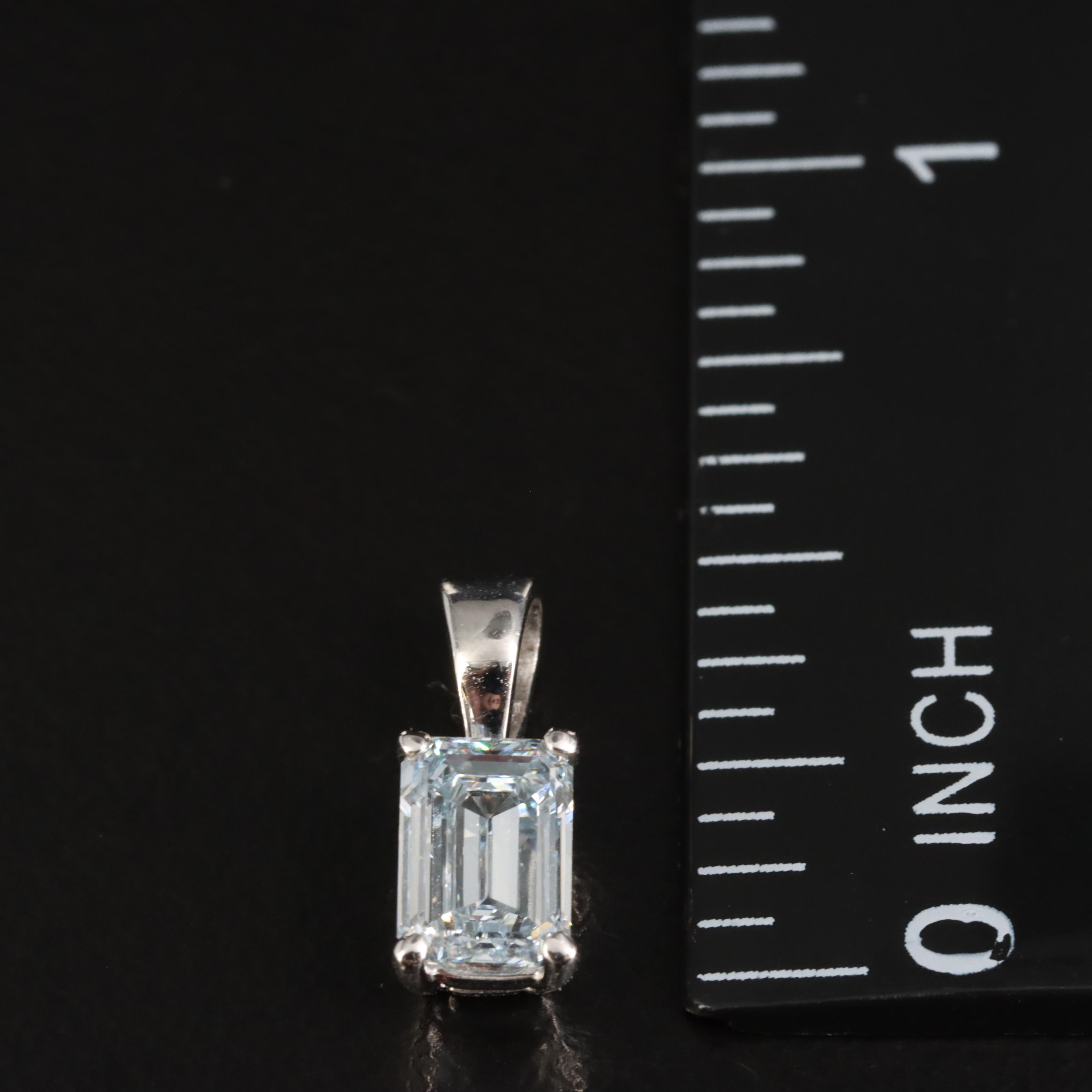 14K 0.66 CT Lab Grown Diamond Solitaire Pendant