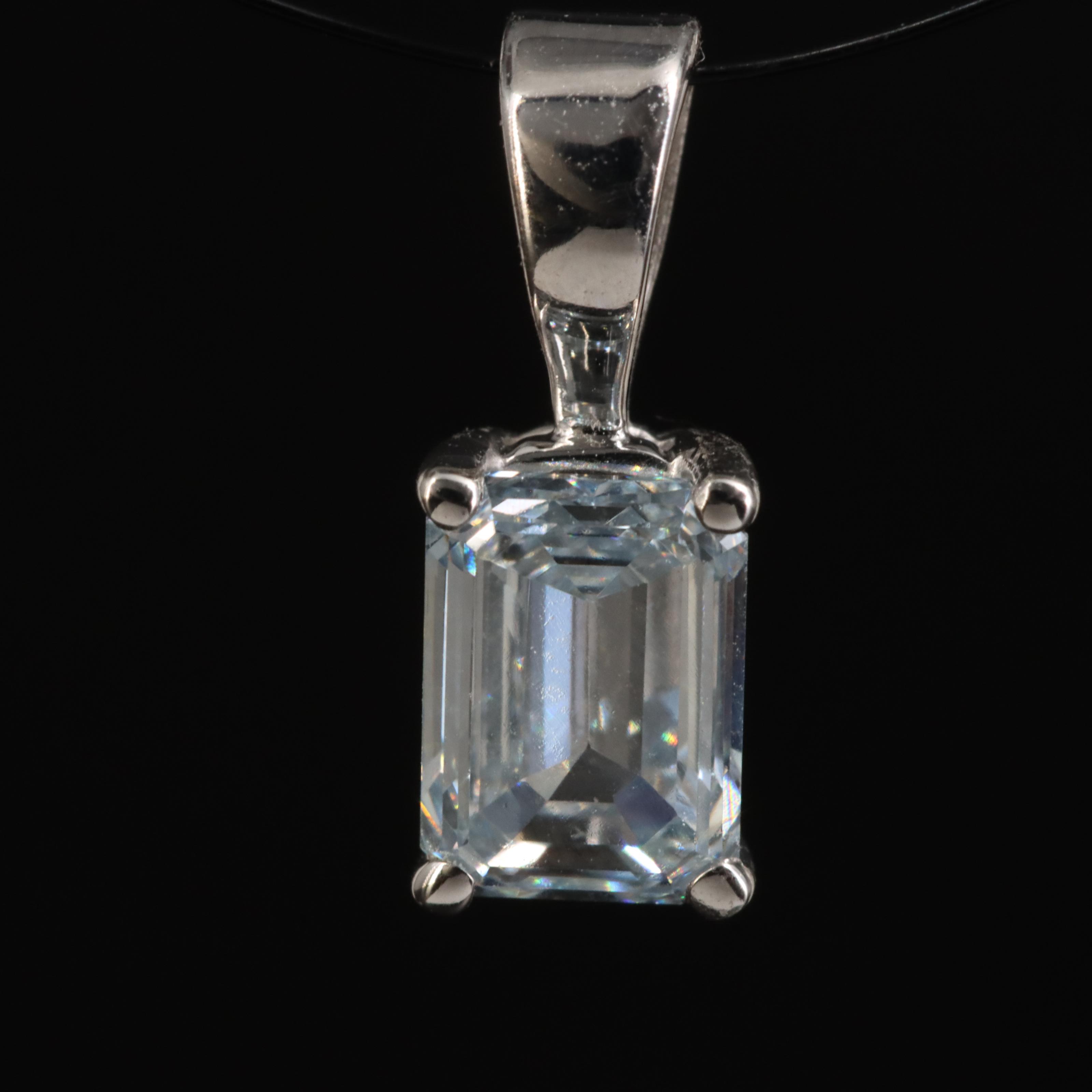 14K 0.66 CT Lab Grown Diamond Solitaire Pendant