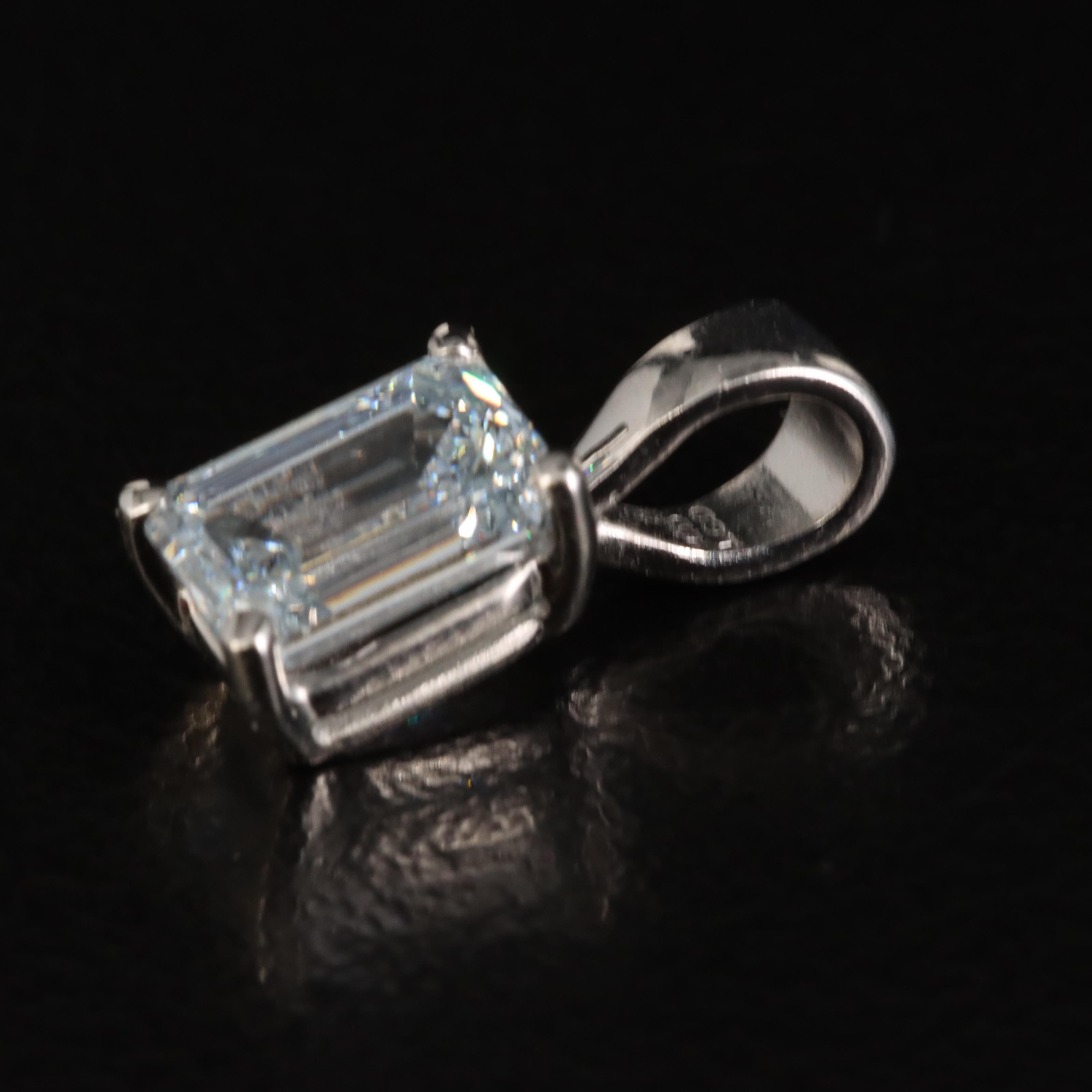 14K 0.66 CT Lab Grown Diamond Solitaire Pendant