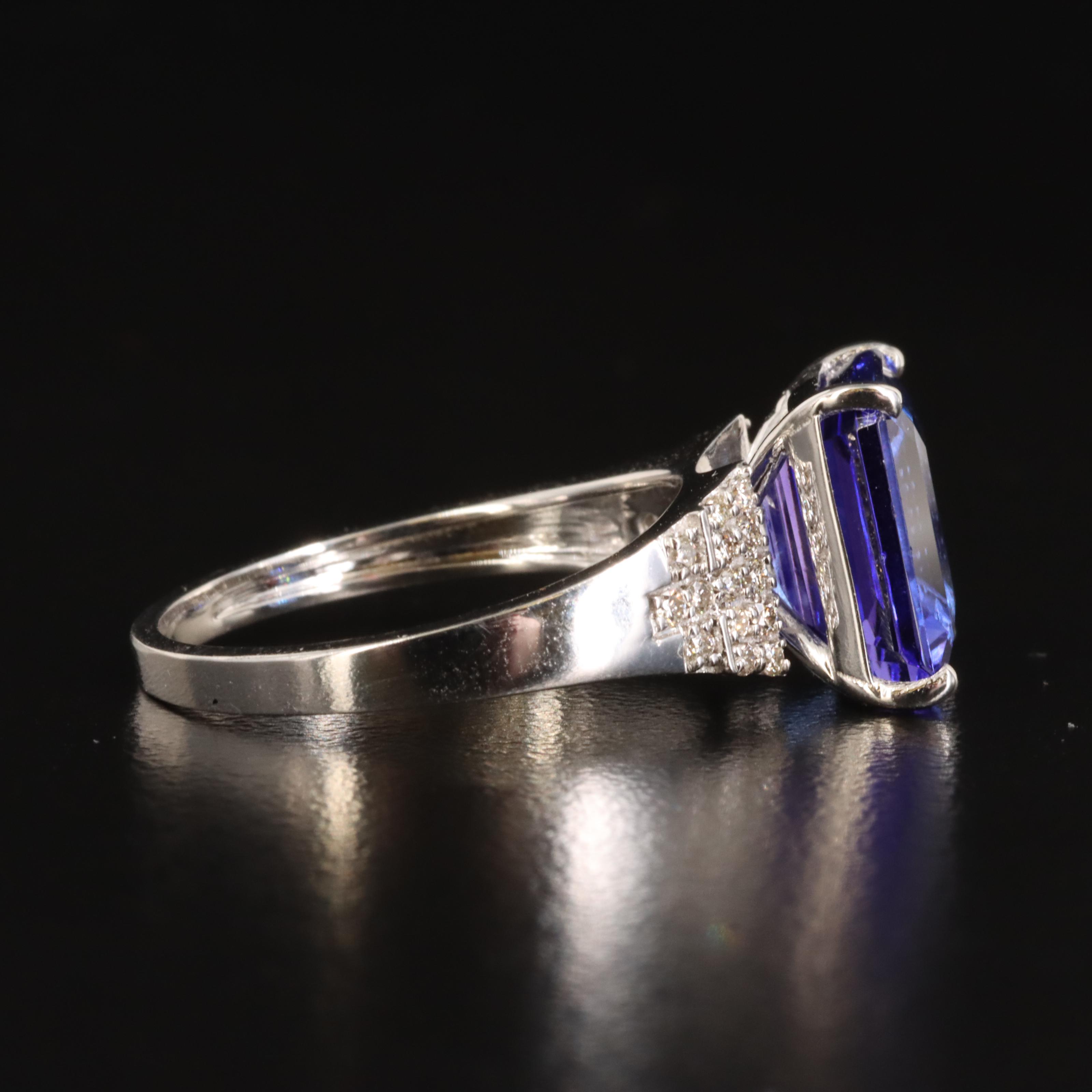 14K 4.86 CT Tanzanite and Diamond Ring