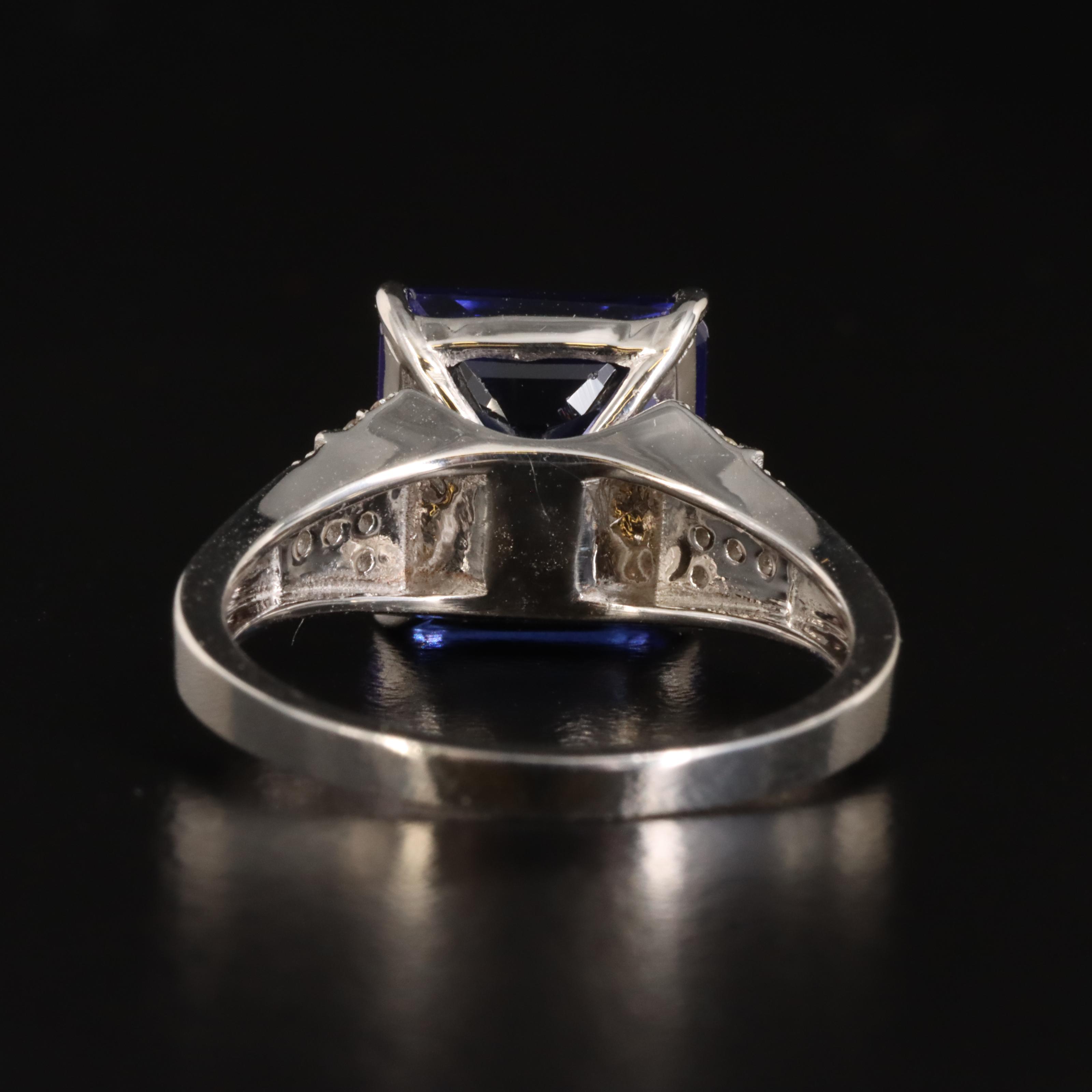 14K 4.86 CT Tanzanite and Diamond Ring