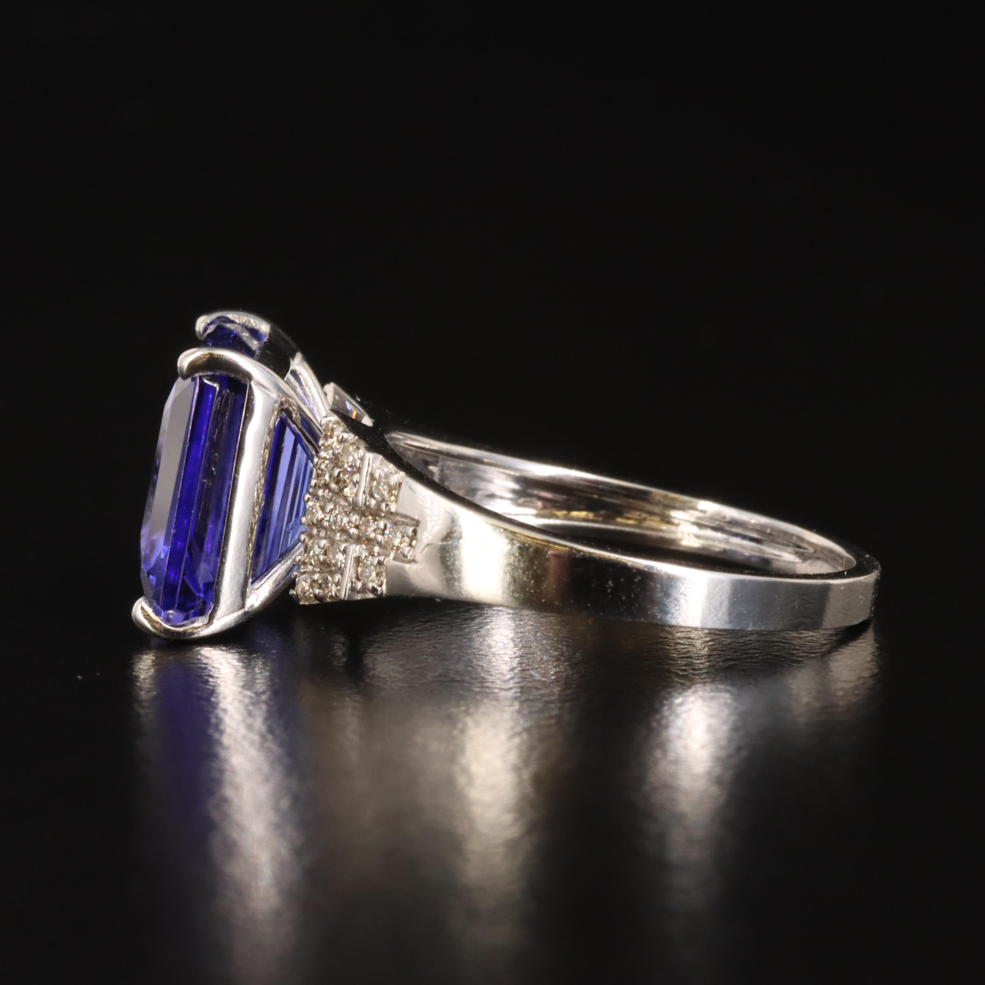 14K 4.86 CT Tanzanite and Diamond Ring
