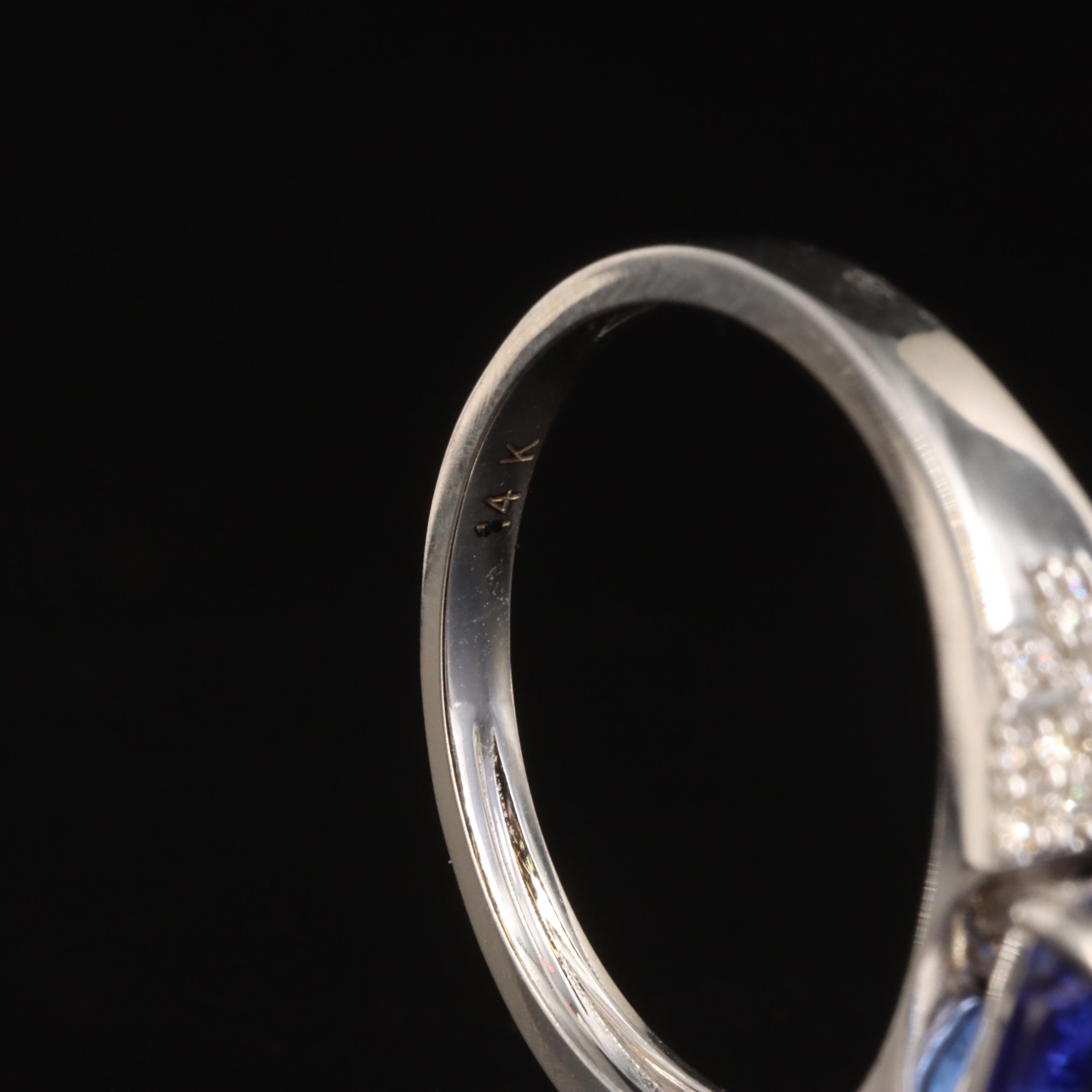 14K 4.86 CT Tanzanite and Diamond Ring