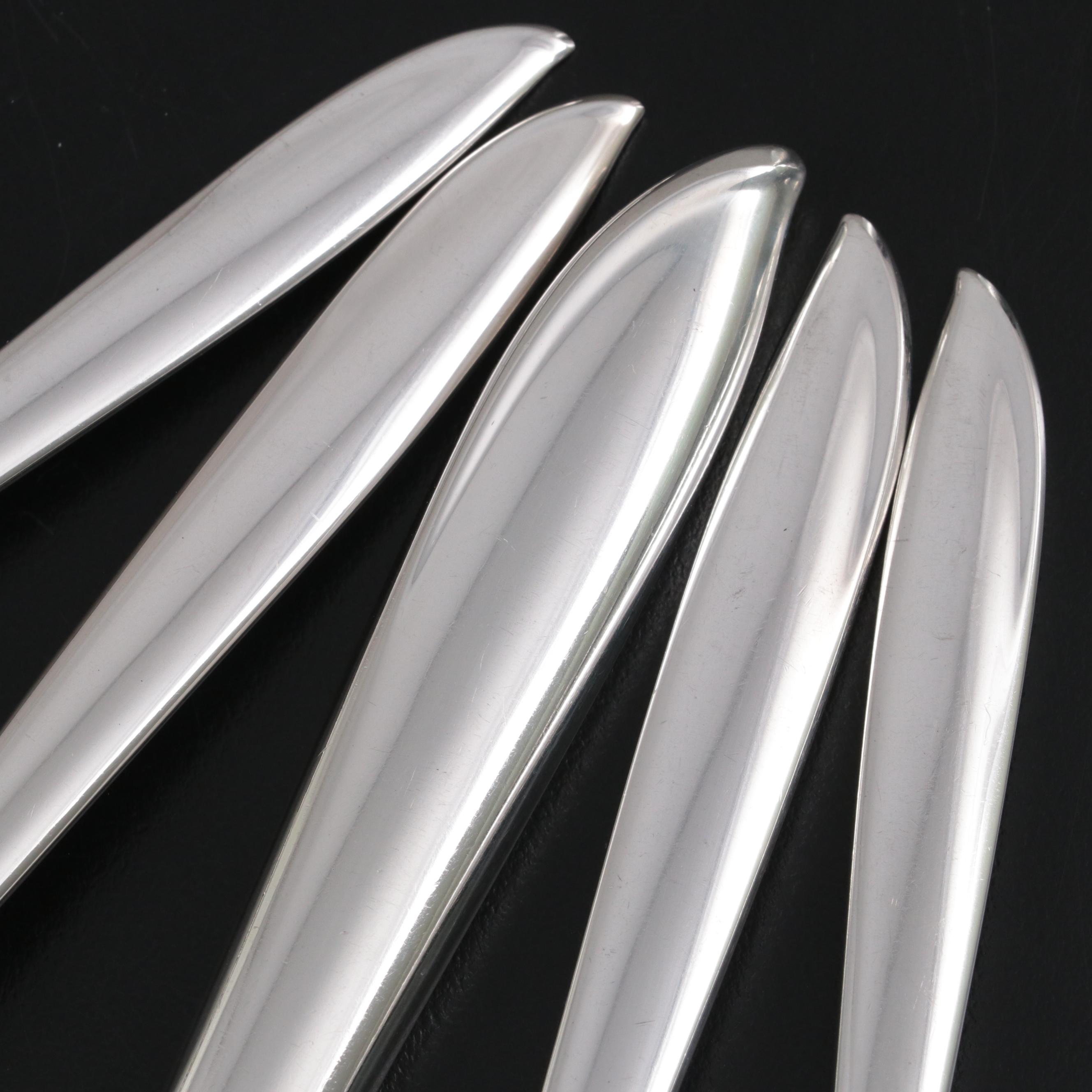 International "Silver Rhythm" Sterling Silver Flatware, Mid to Late 20th Century