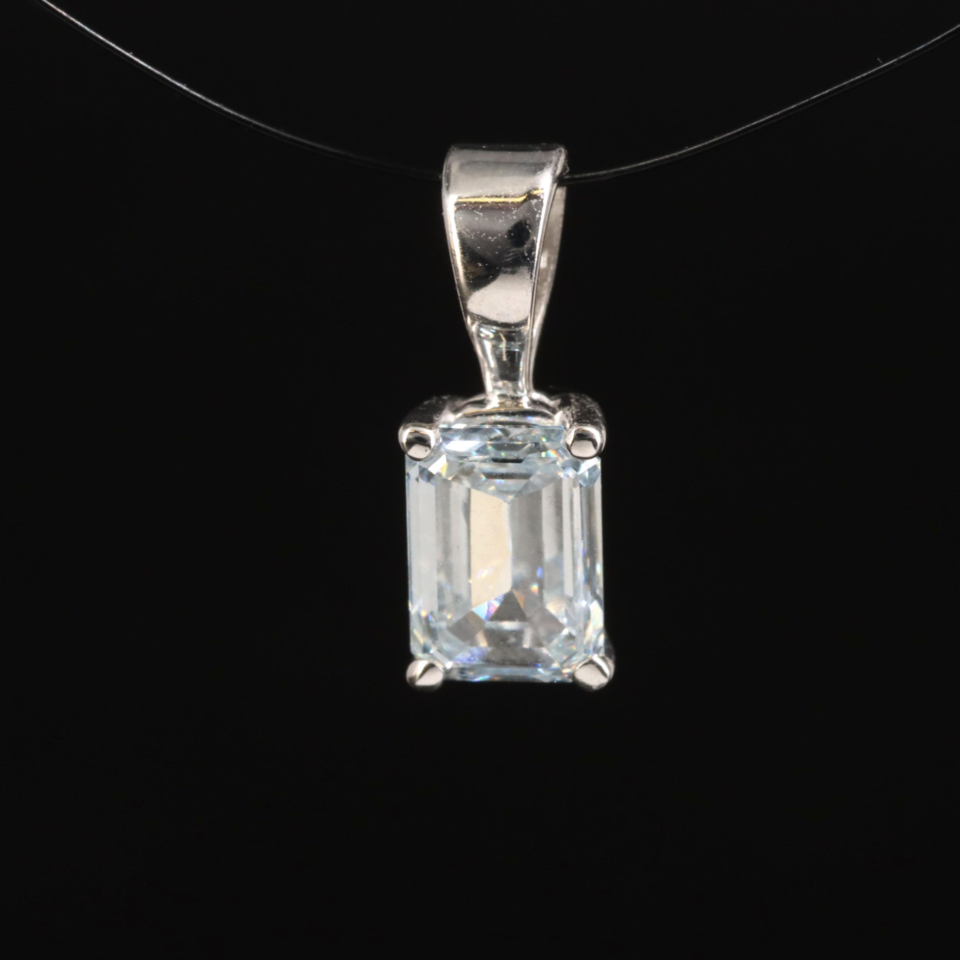 14K 0.66 CT Lab Grown Diamond Solitaire Pendant