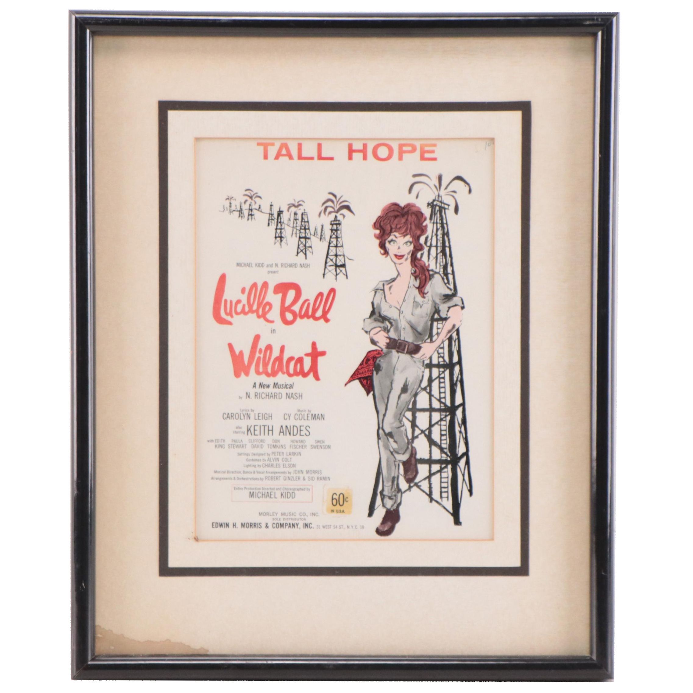 "Wildcat" Musical Advertisement Poster in Frame