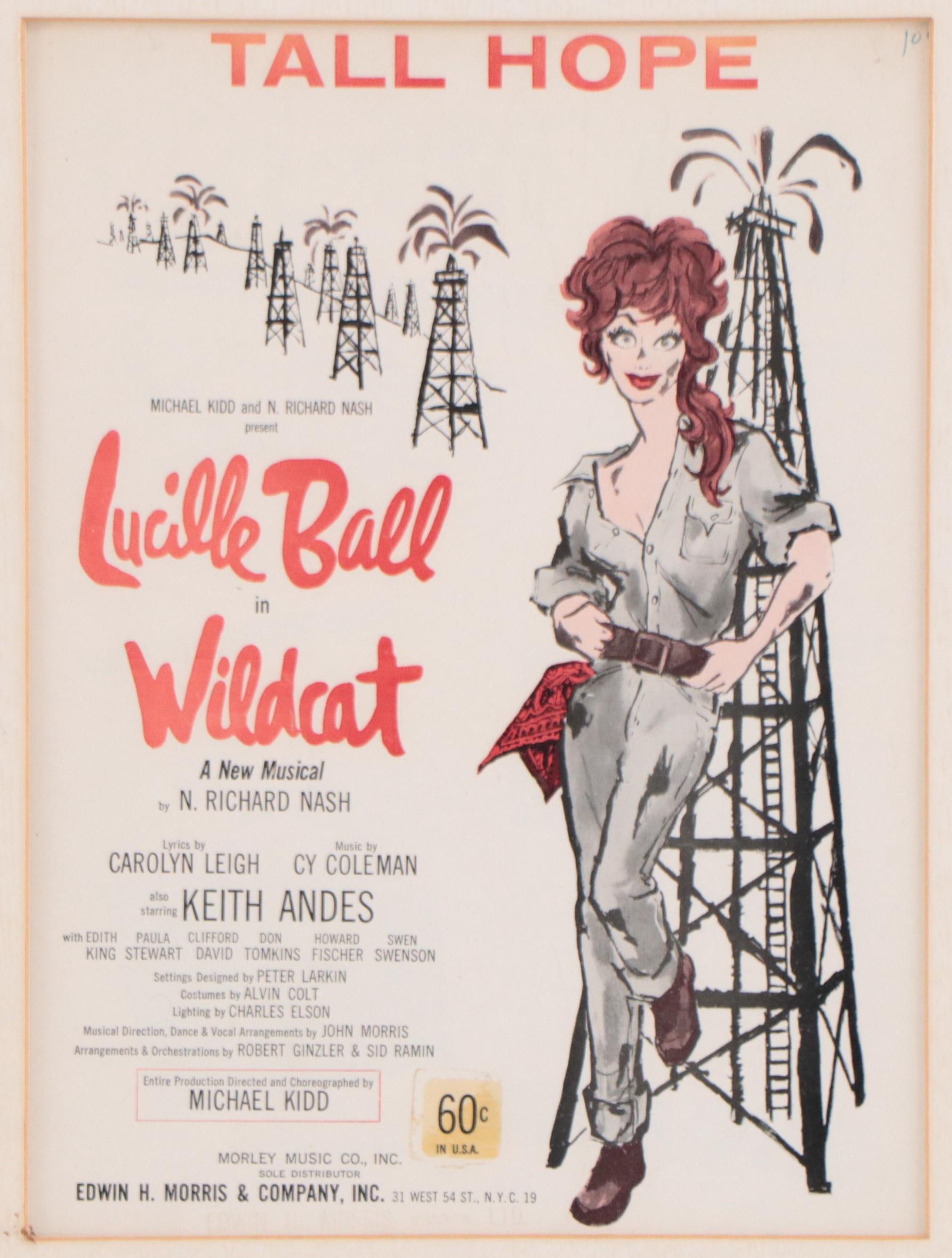 "Wildcat" Musical Advertisement Poster in Frame