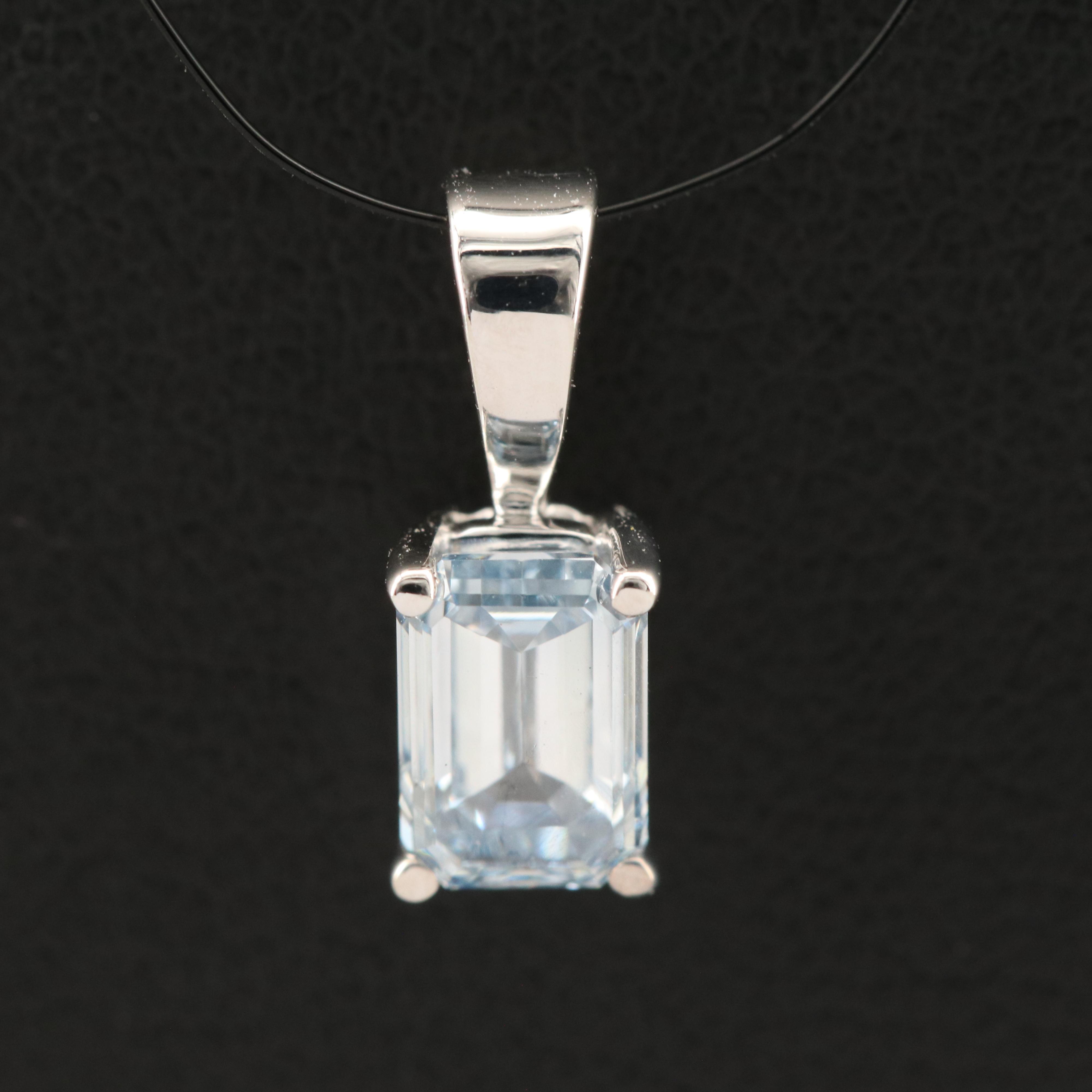 14K 0.66 CT Lab Grown Diamond Pendant