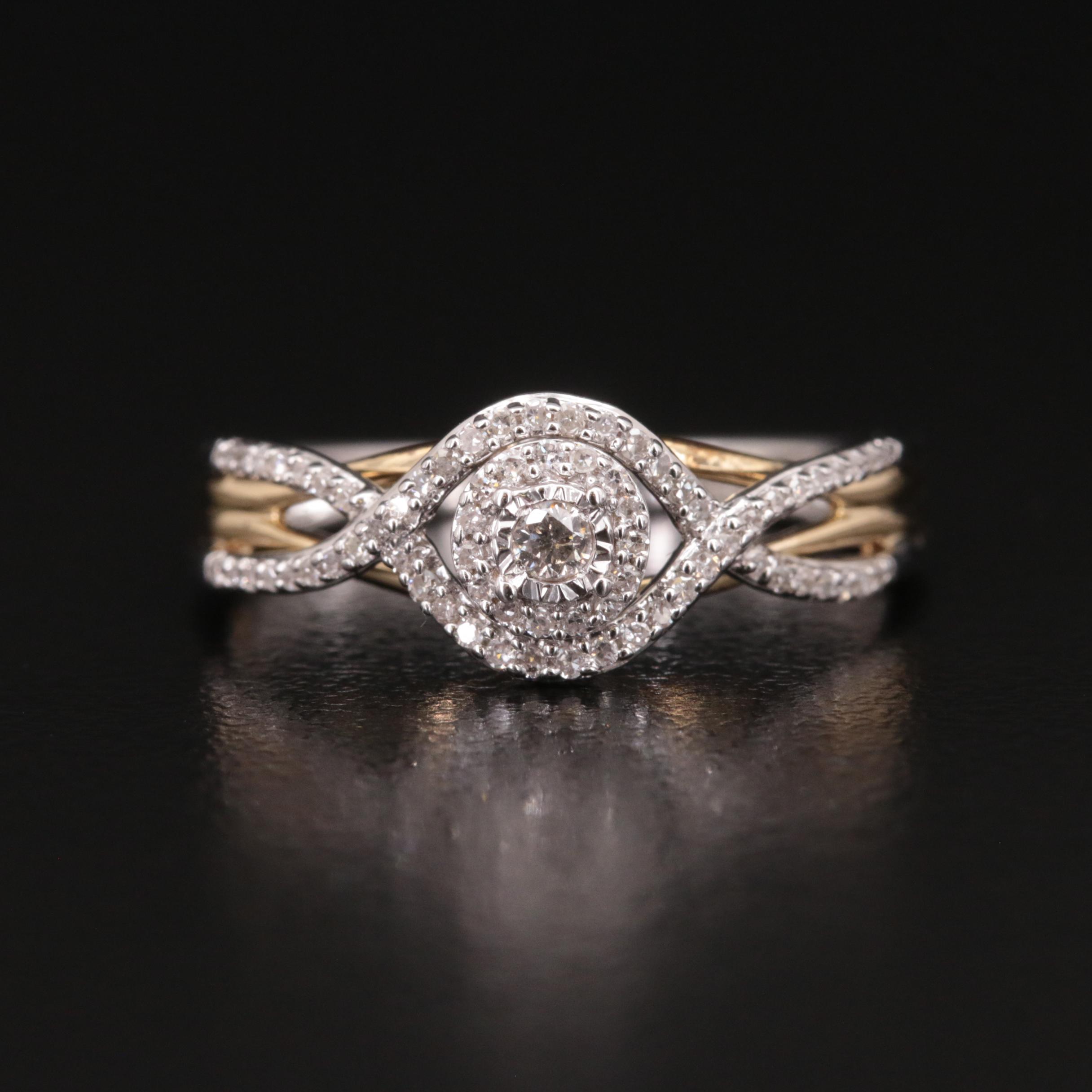 Sterling Diamond Ring