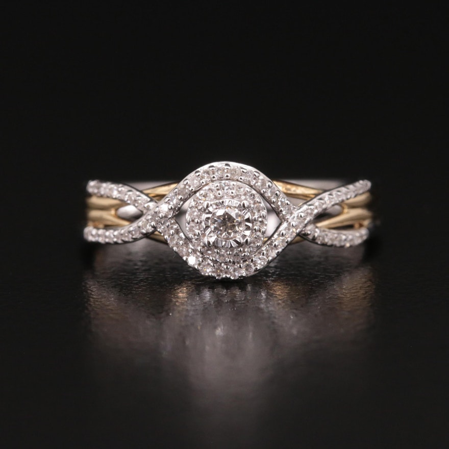 Sterling Diamond Ring