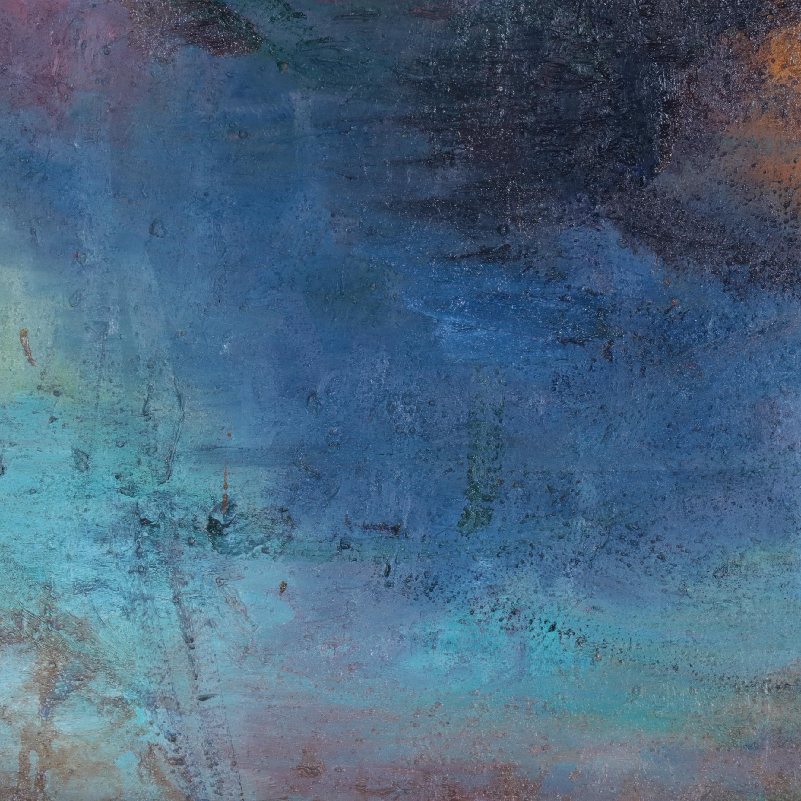 Louis Papp Abstract Mixed Media Painting, 1988