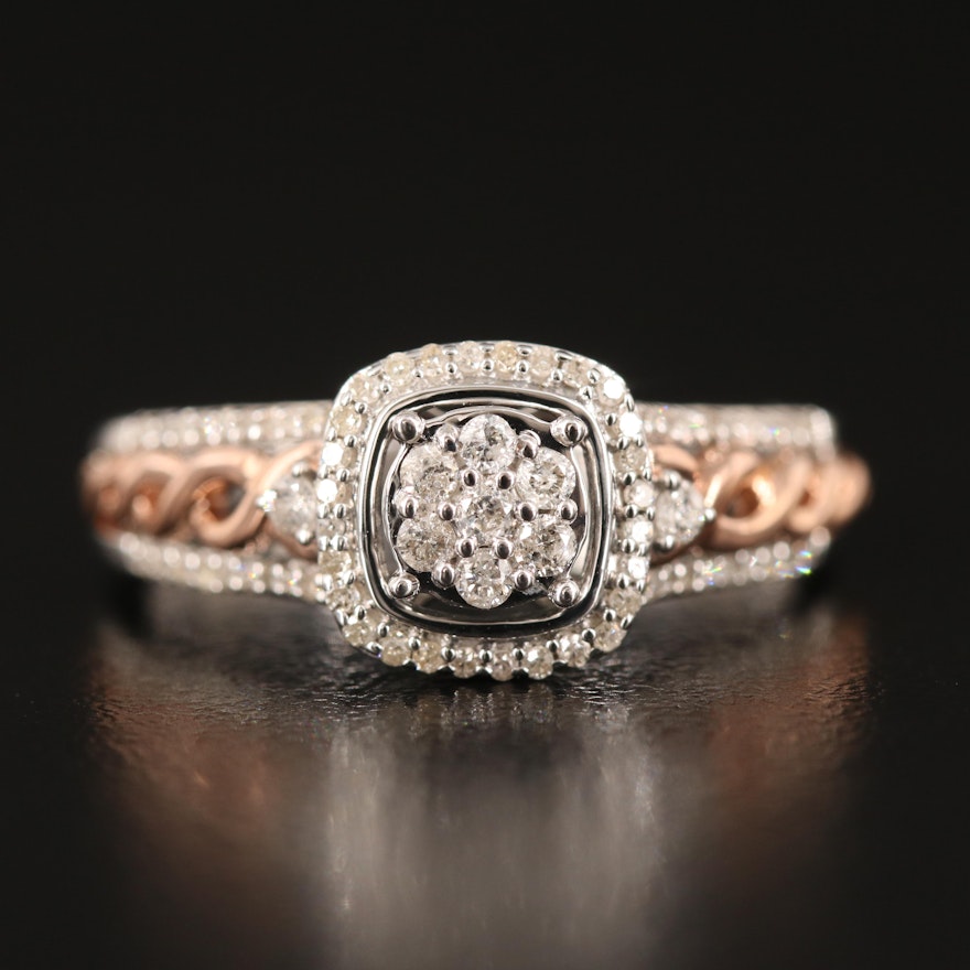 Sterling Diamond Ring