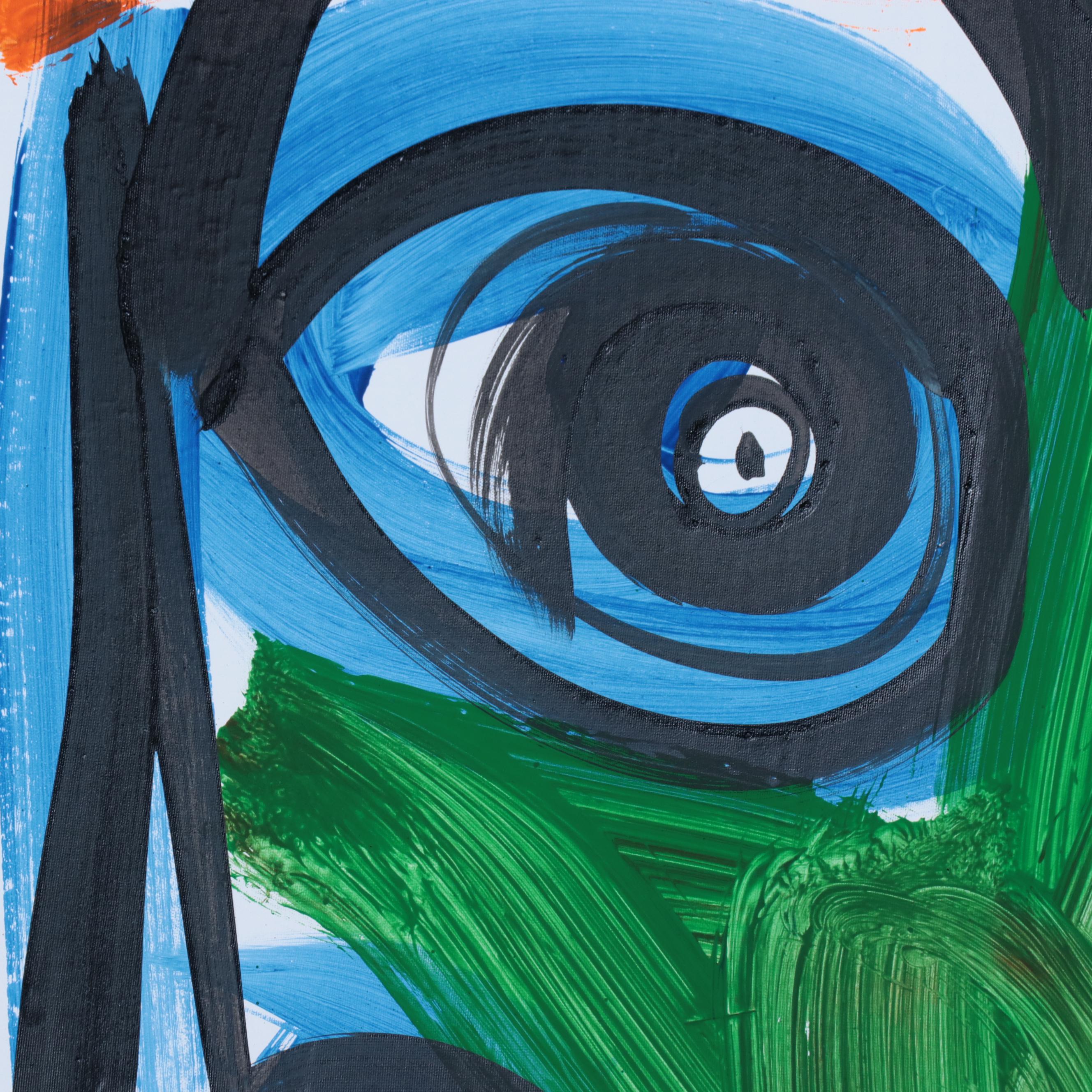 Peter Keil Abstract Portrait Acrylic Painting