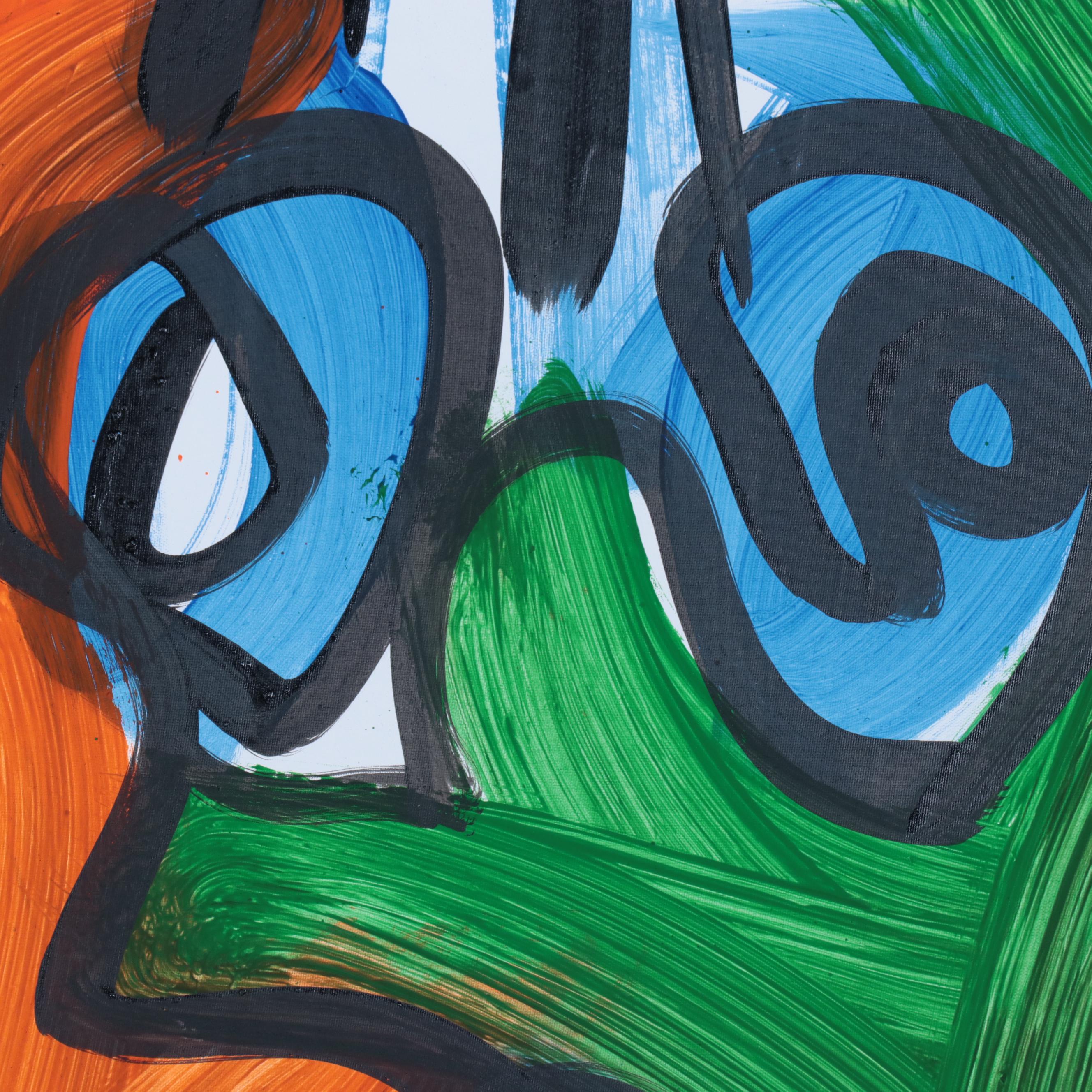 Peter Keil Abstract Portrait Acrylic Painting