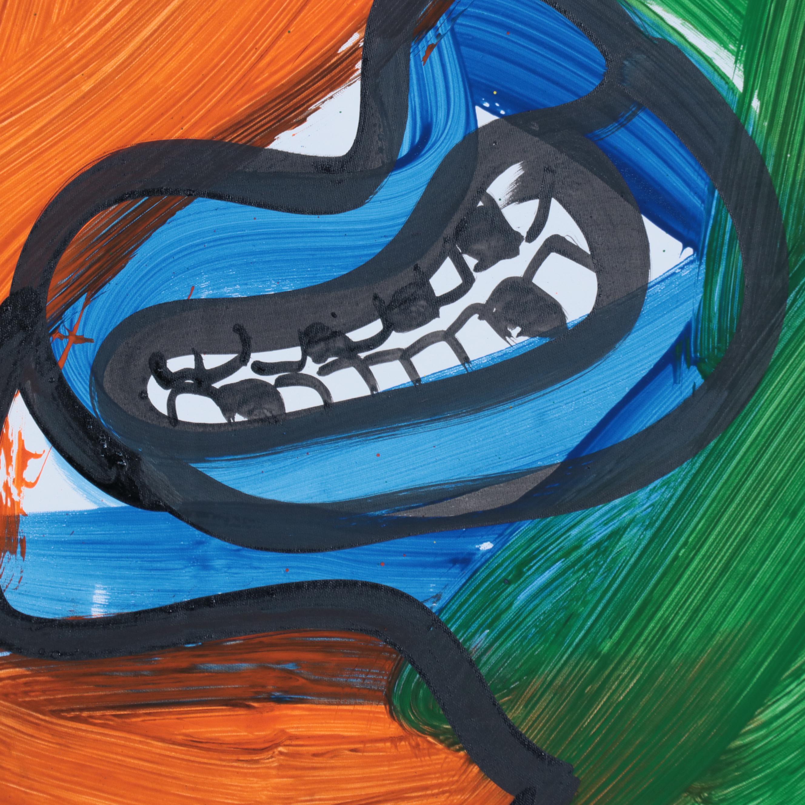 Peter Keil Abstract Portrait Acrylic Painting