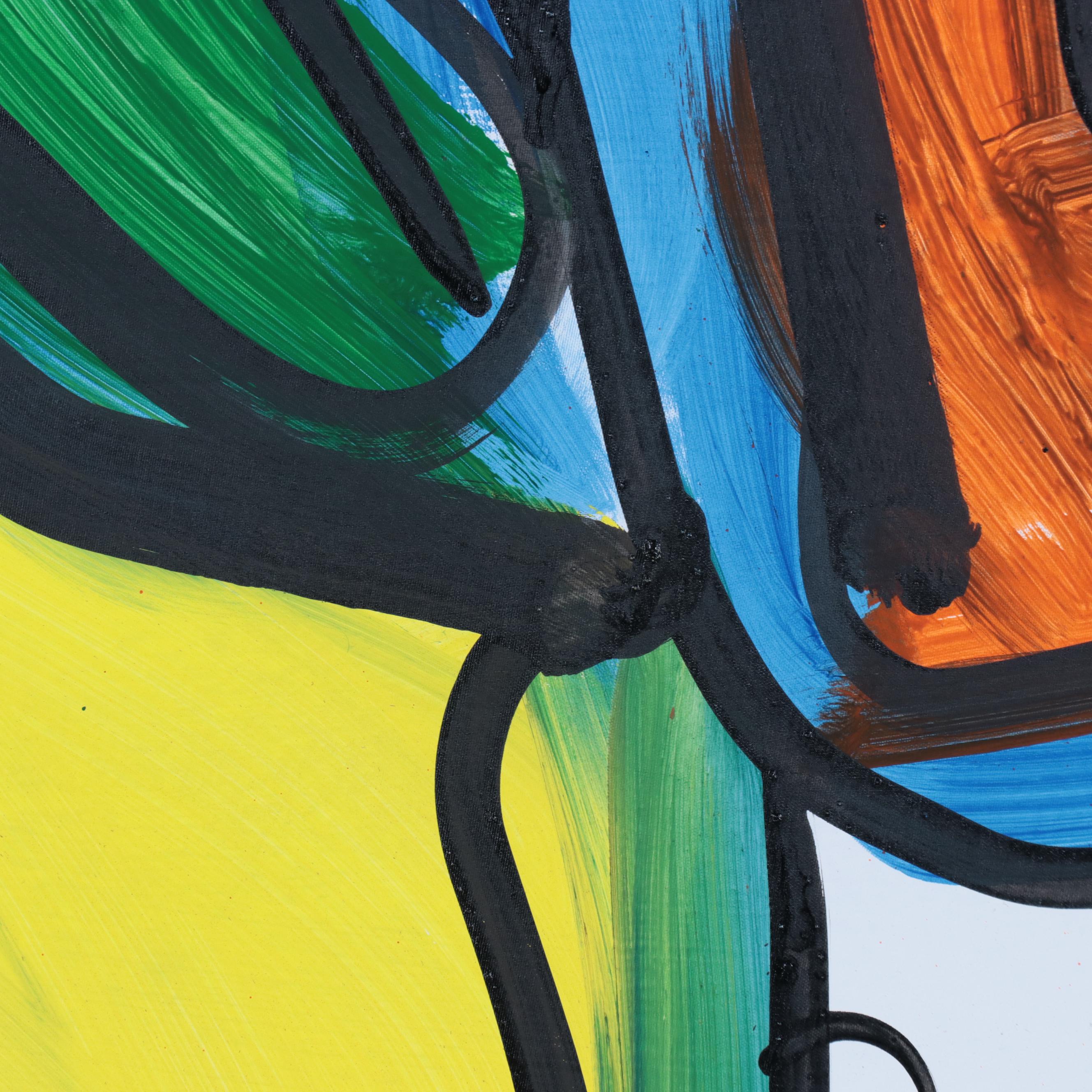 Peter Keil Abstract Portrait Acrylic Painting