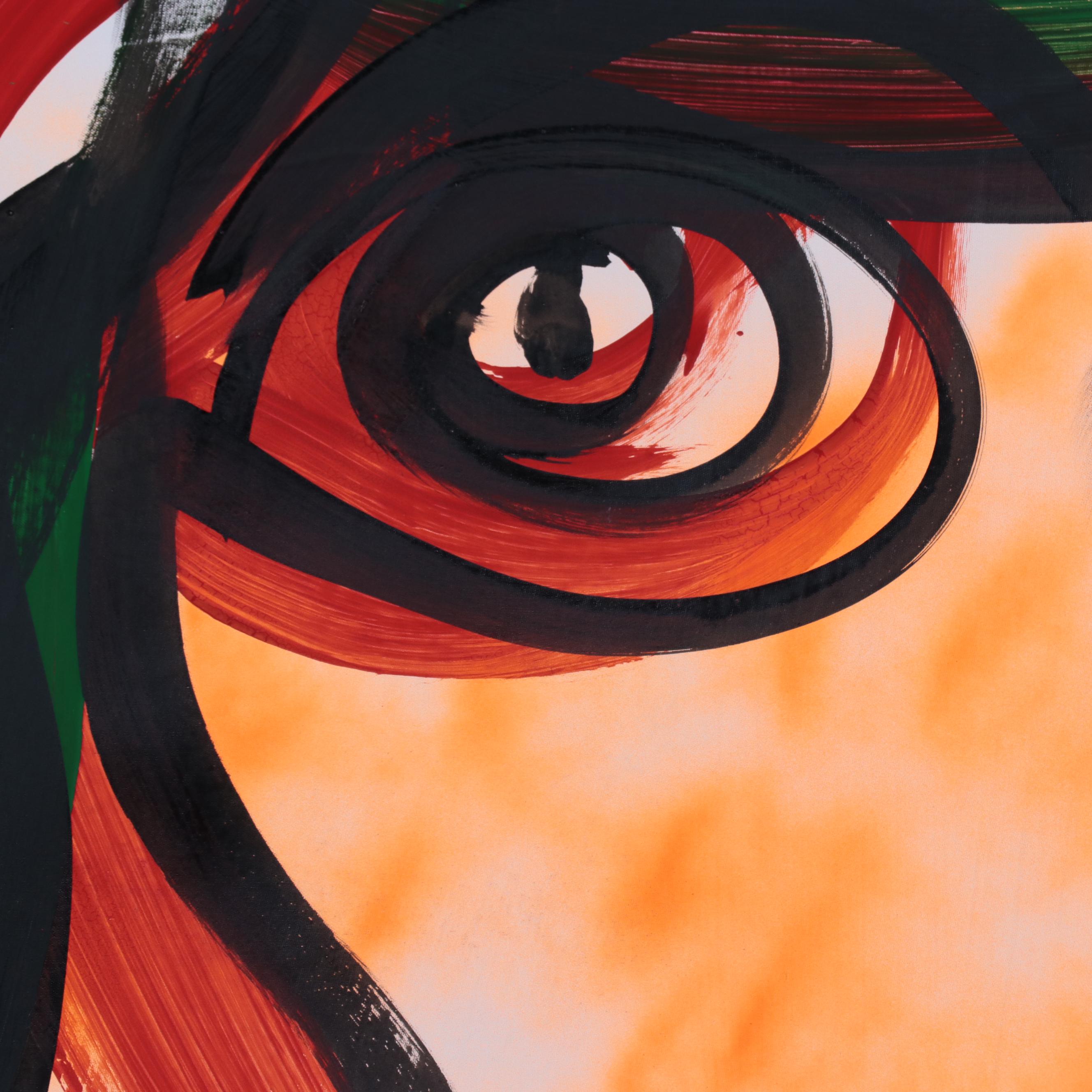 Peter Keil Abstract Portrait Acrylic Painting