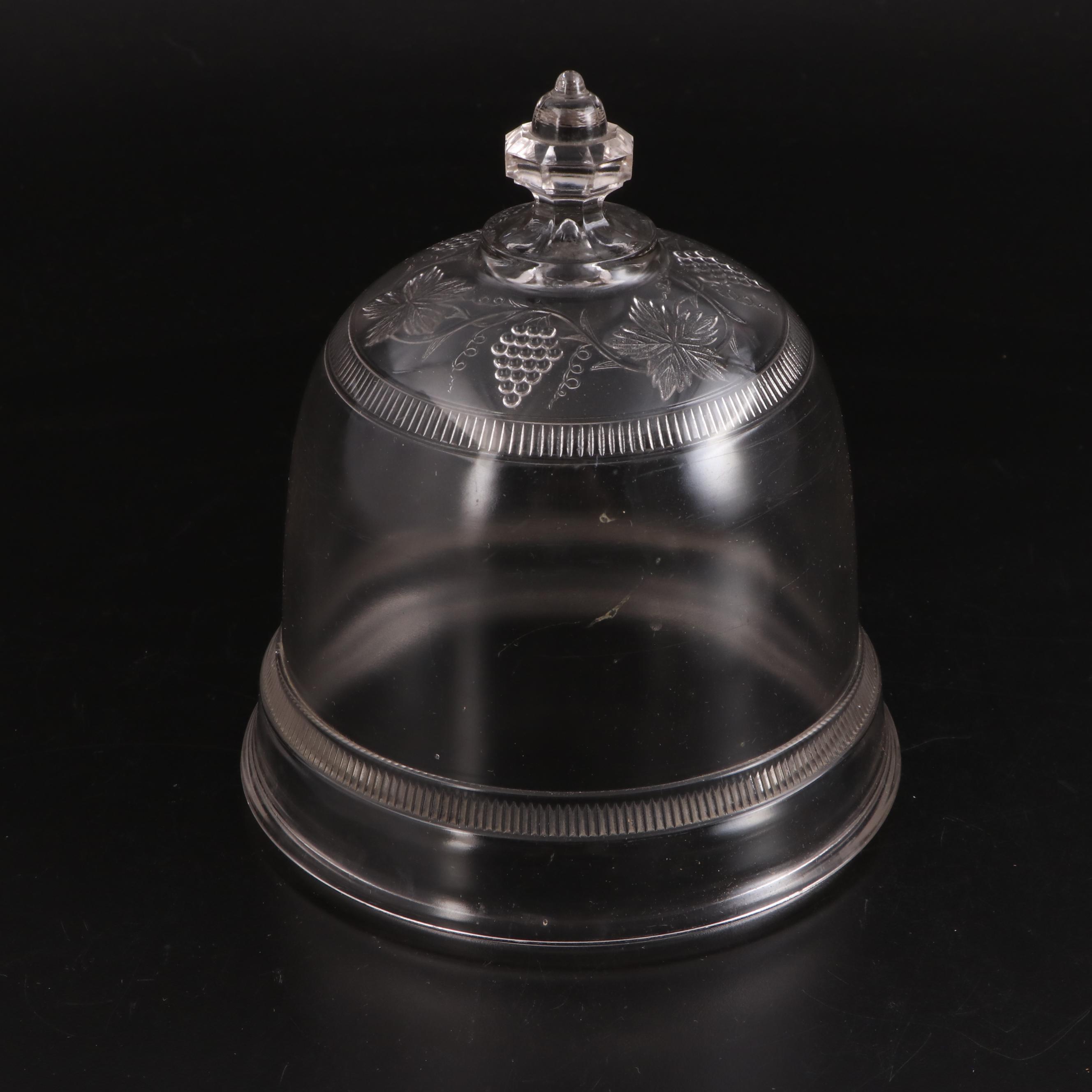 EAPG Crystalloid Cupid's Hunt Bread Plate with Jumbo Compote and Other Tableware