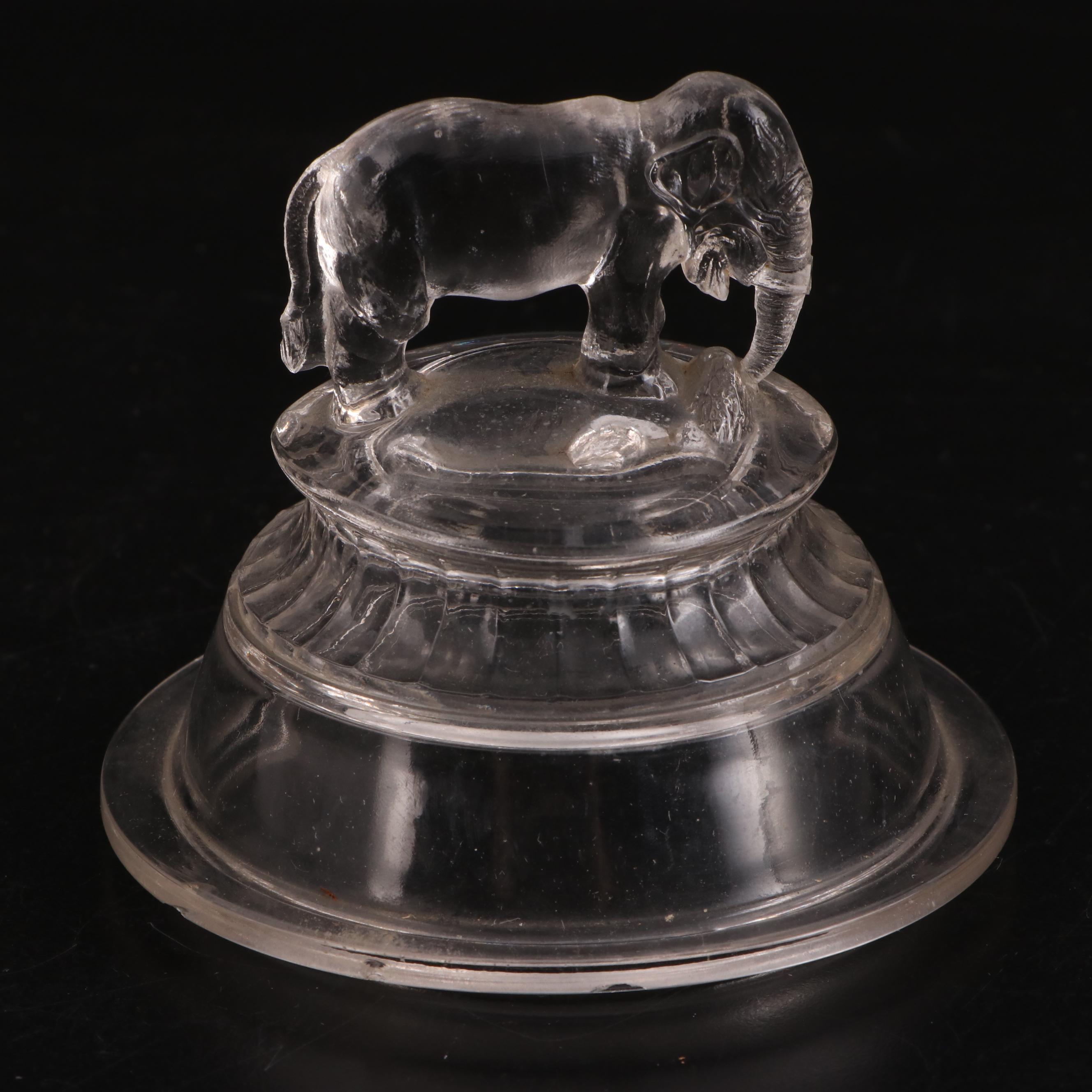 EAPG Crystalloid Cupid's Hunt Bread Plate with Jumbo Compote and Other Tableware