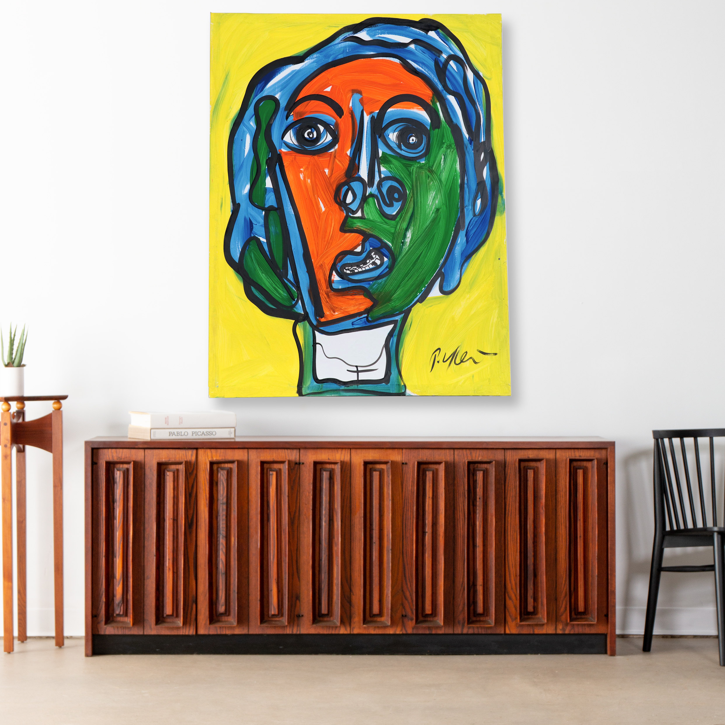 Peter Keil Abstract Portrait Acrylic Painting