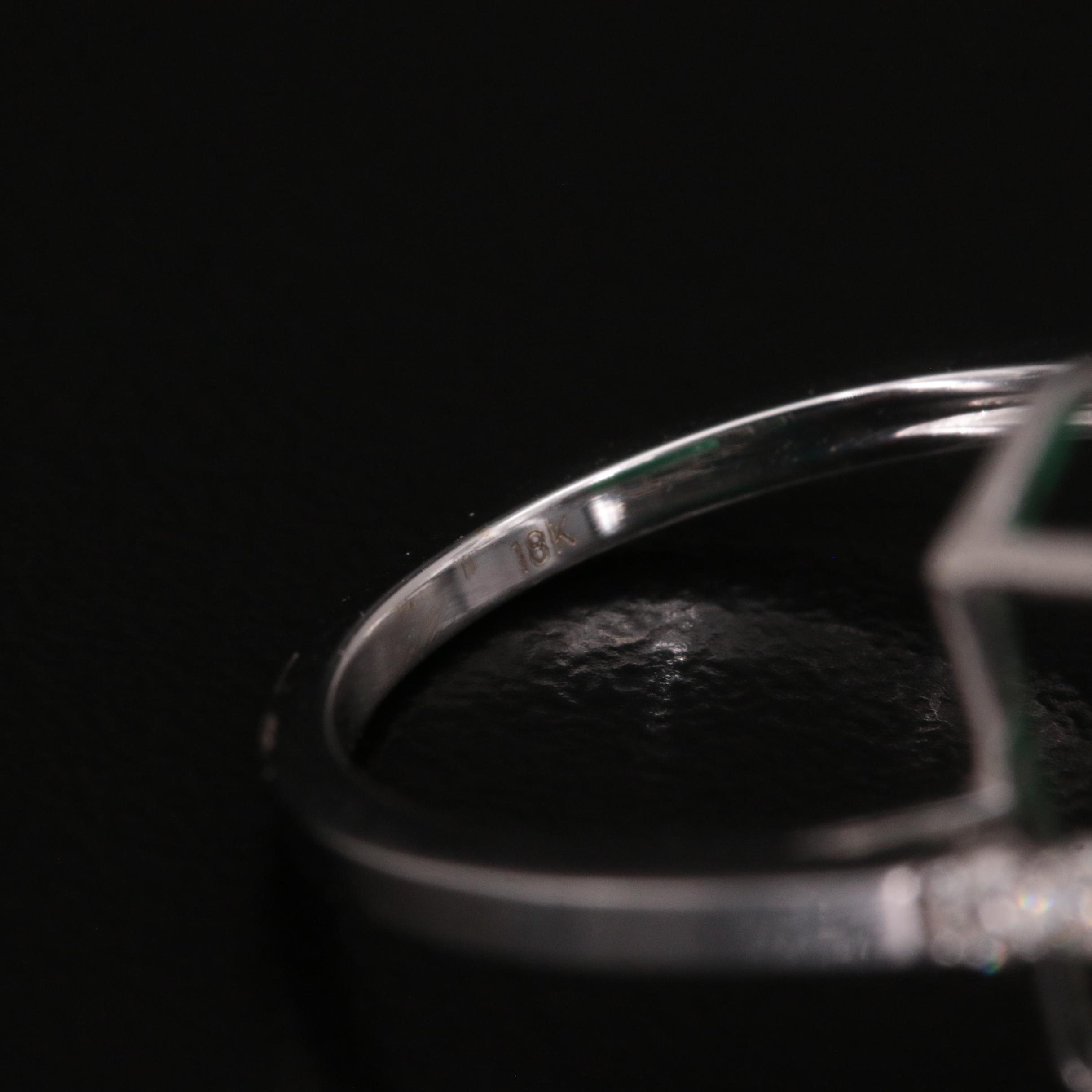 18K 7.81 CT Emerald and Diamond Ring