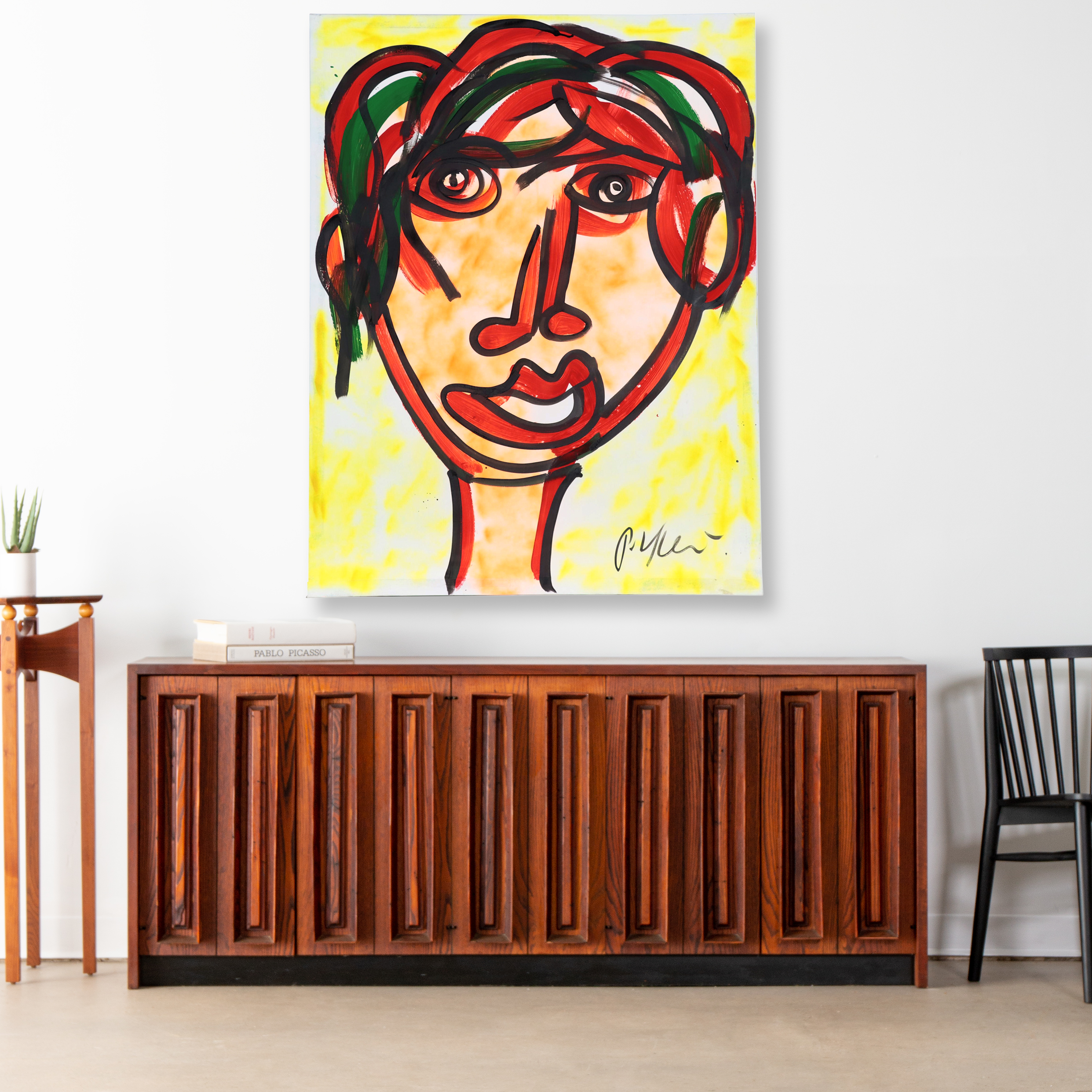 Peter Keil Abstract Portrait Acrylic Painting