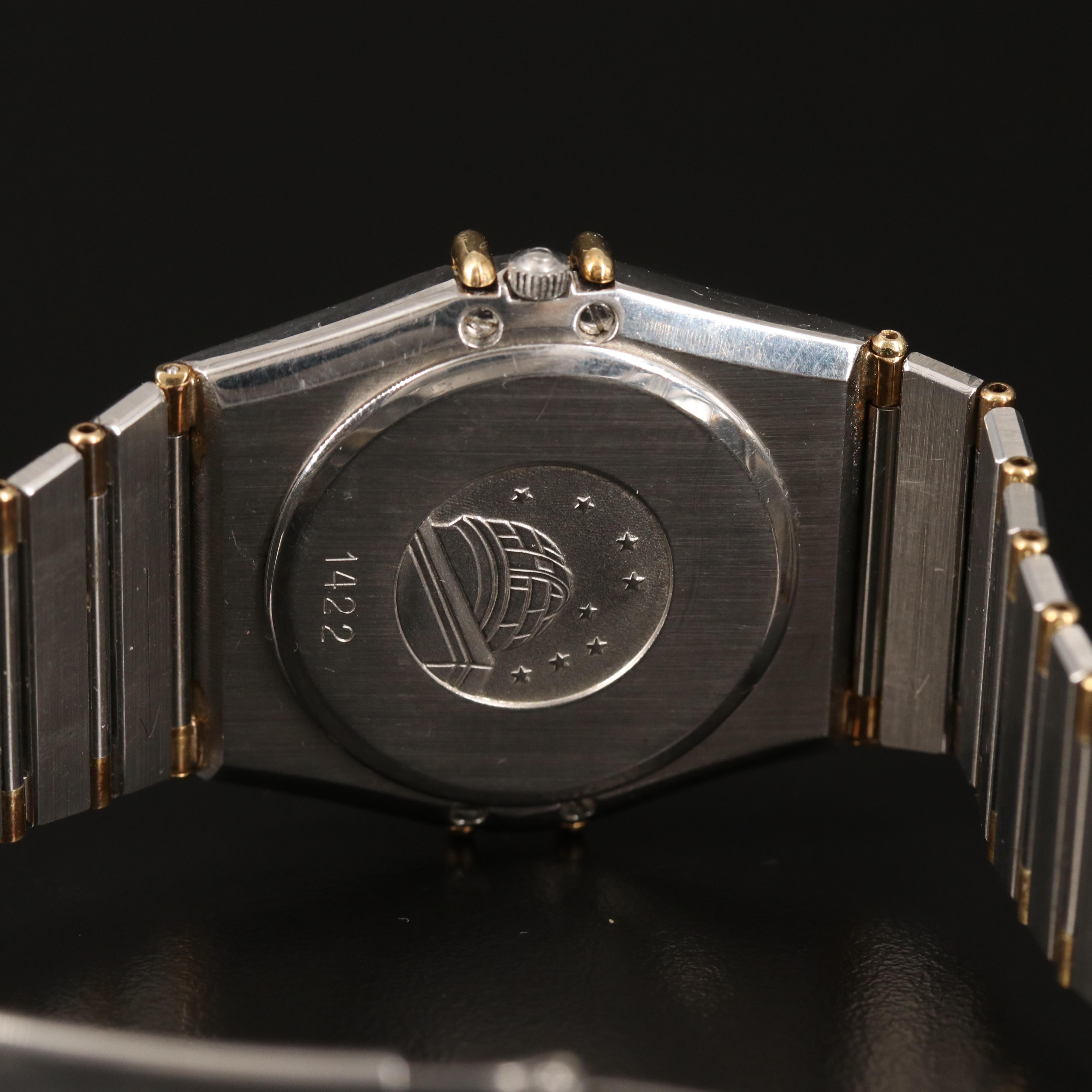 18K and Stainless Steel Omega Constellation Chronometer Quartz Watch