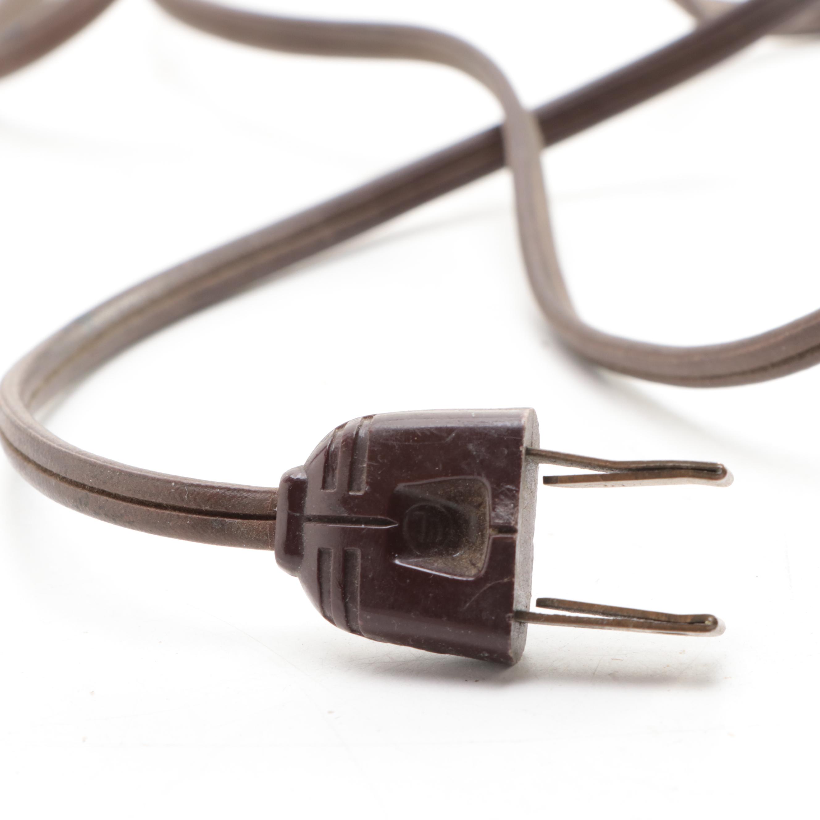 Amethyst Slag Glass Cake Stand and Bowl with Black Slag Glass Lamp