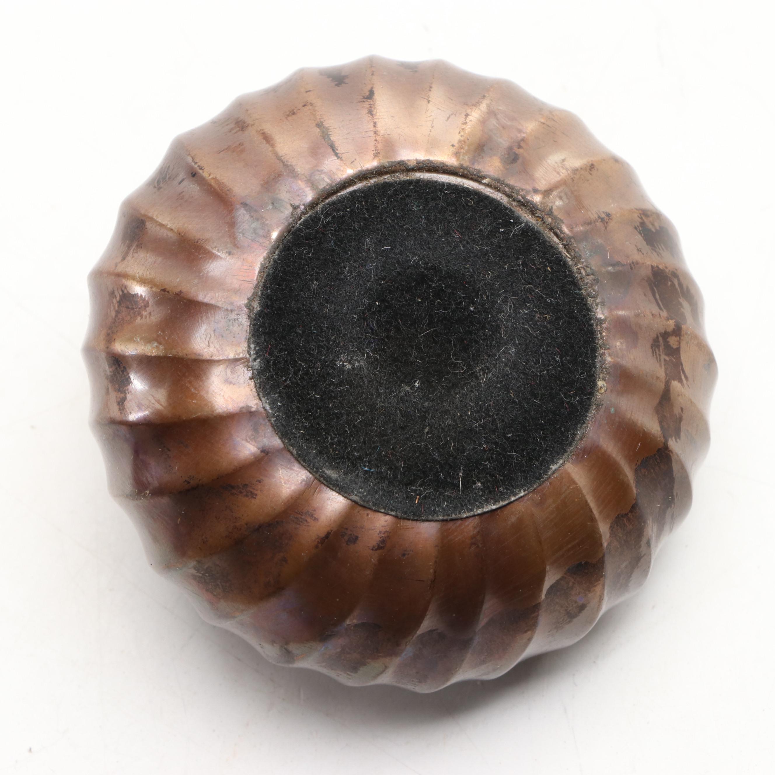 Ceramic Duck with Wooden Duck Card Box, Metal Ashtrays, Mid to Late 20th Century