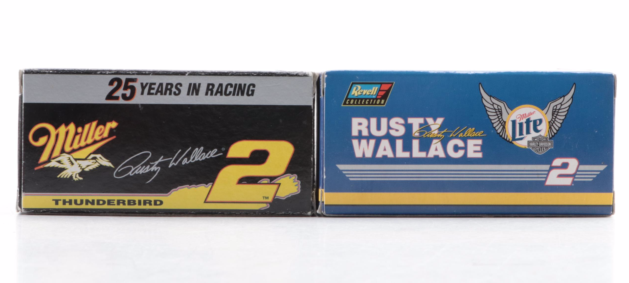 Rusty Wallace, Kenny Wallace Signed Diecast Toy Model Race Cars