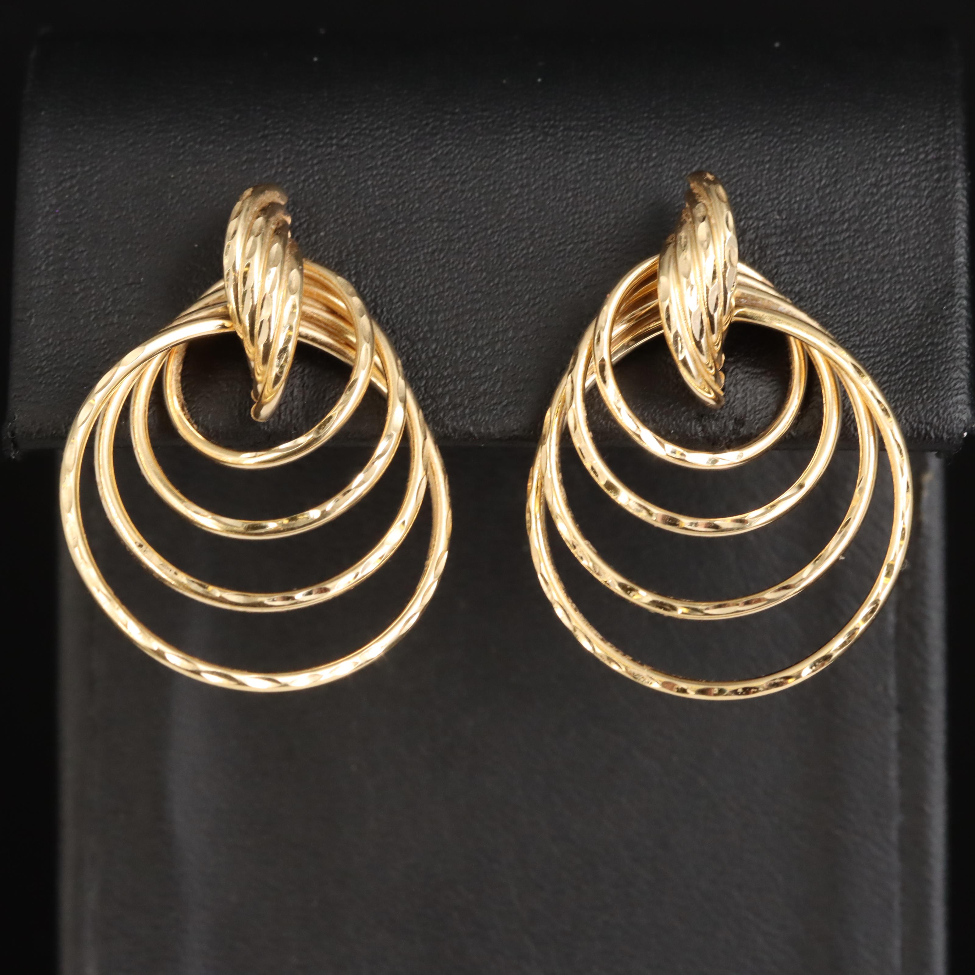14K Door Knocker Earrings