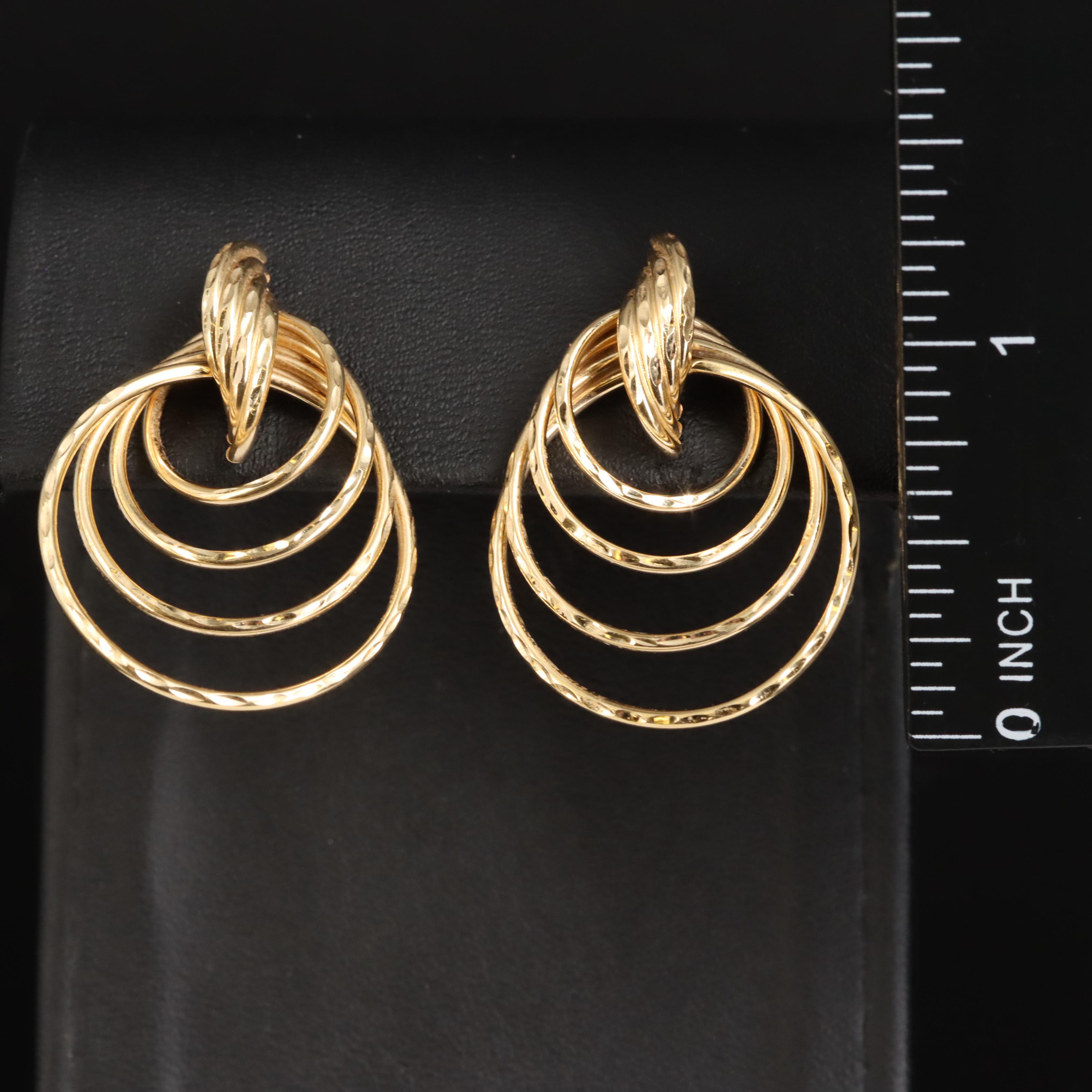 14K Door Knocker Earrings