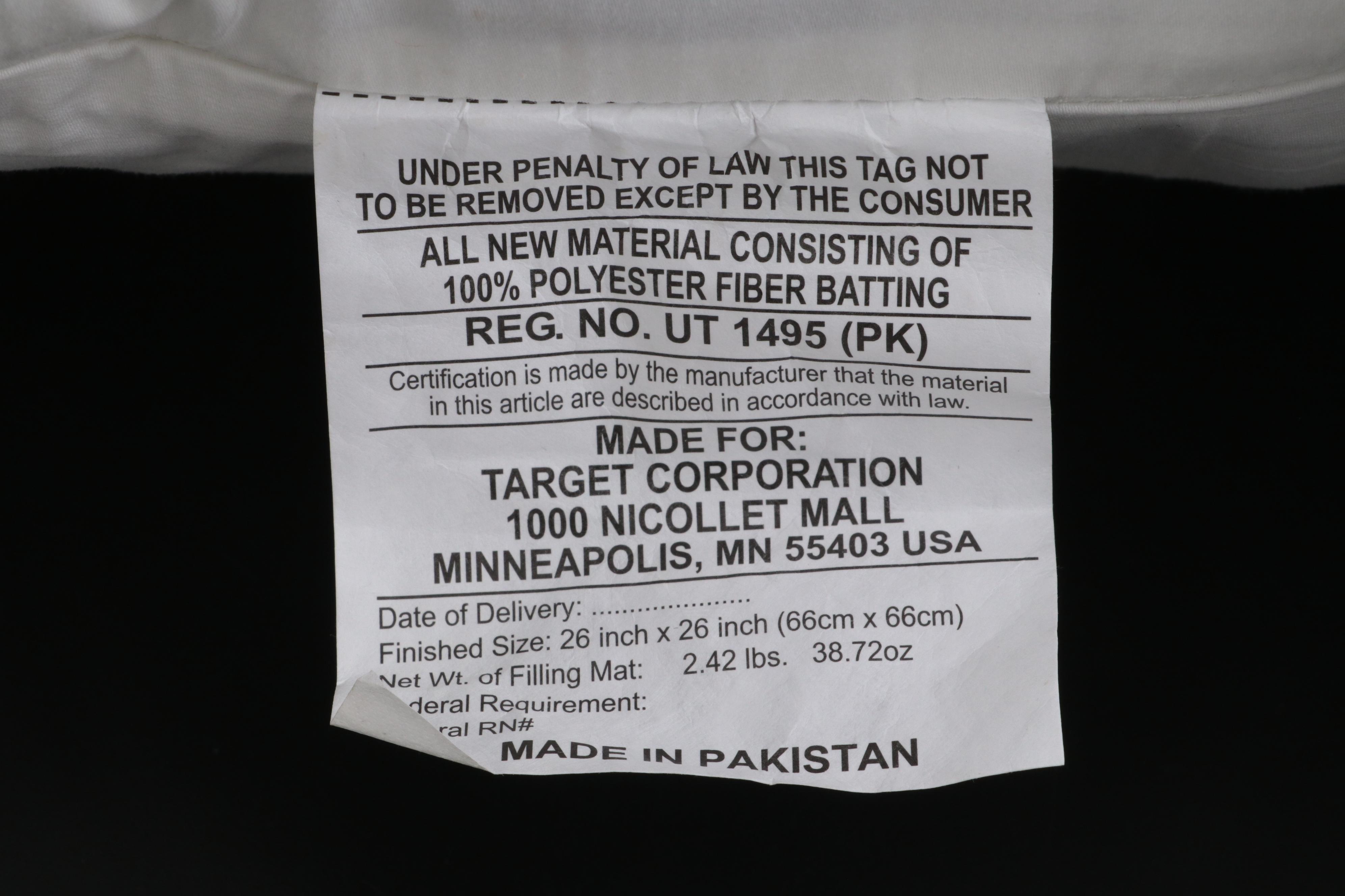 Pair of Threshold Signature Balanced Blue Border Euro Bed Pillows