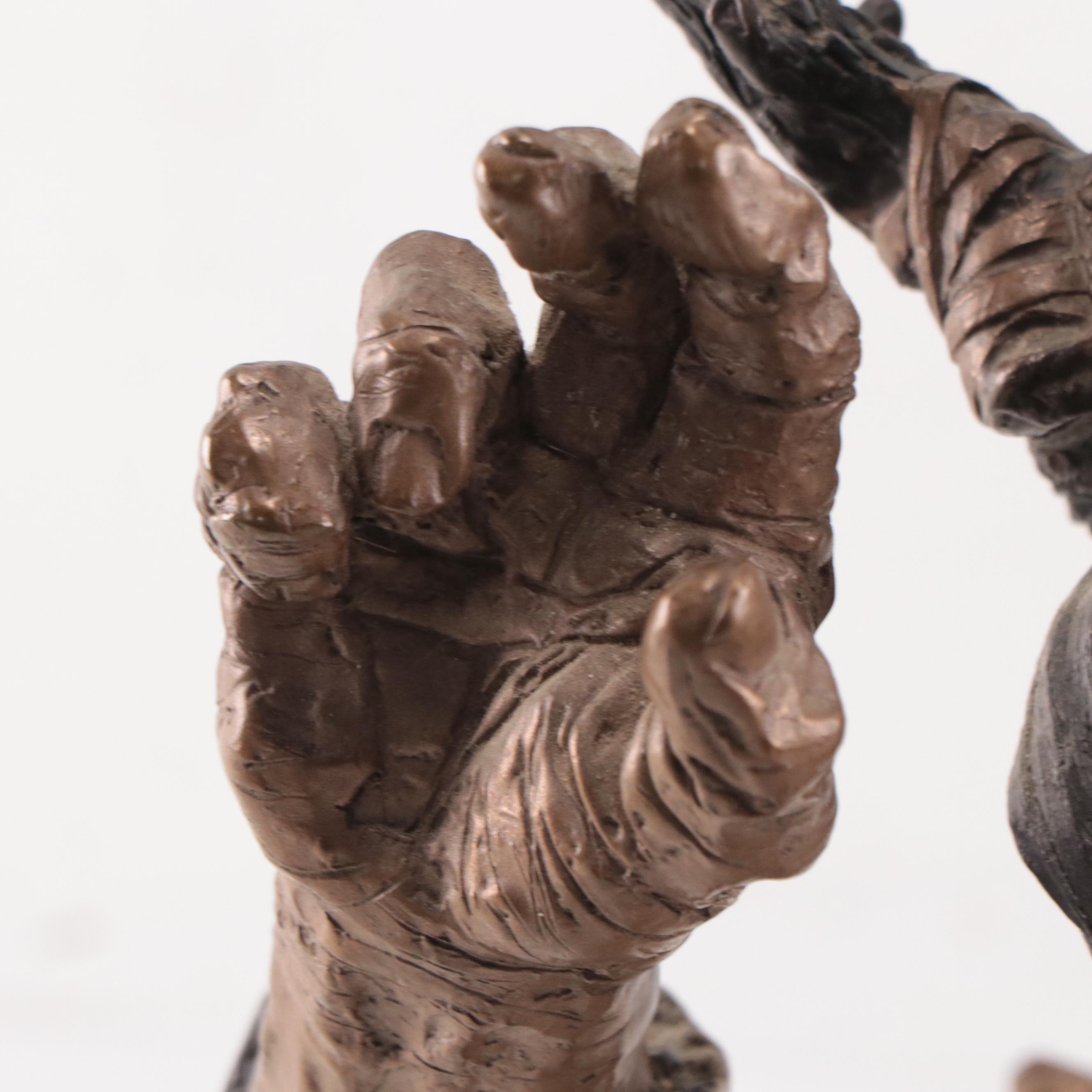 Mark Hopkins Bronze Sculpture of a Native American Figure, 1998