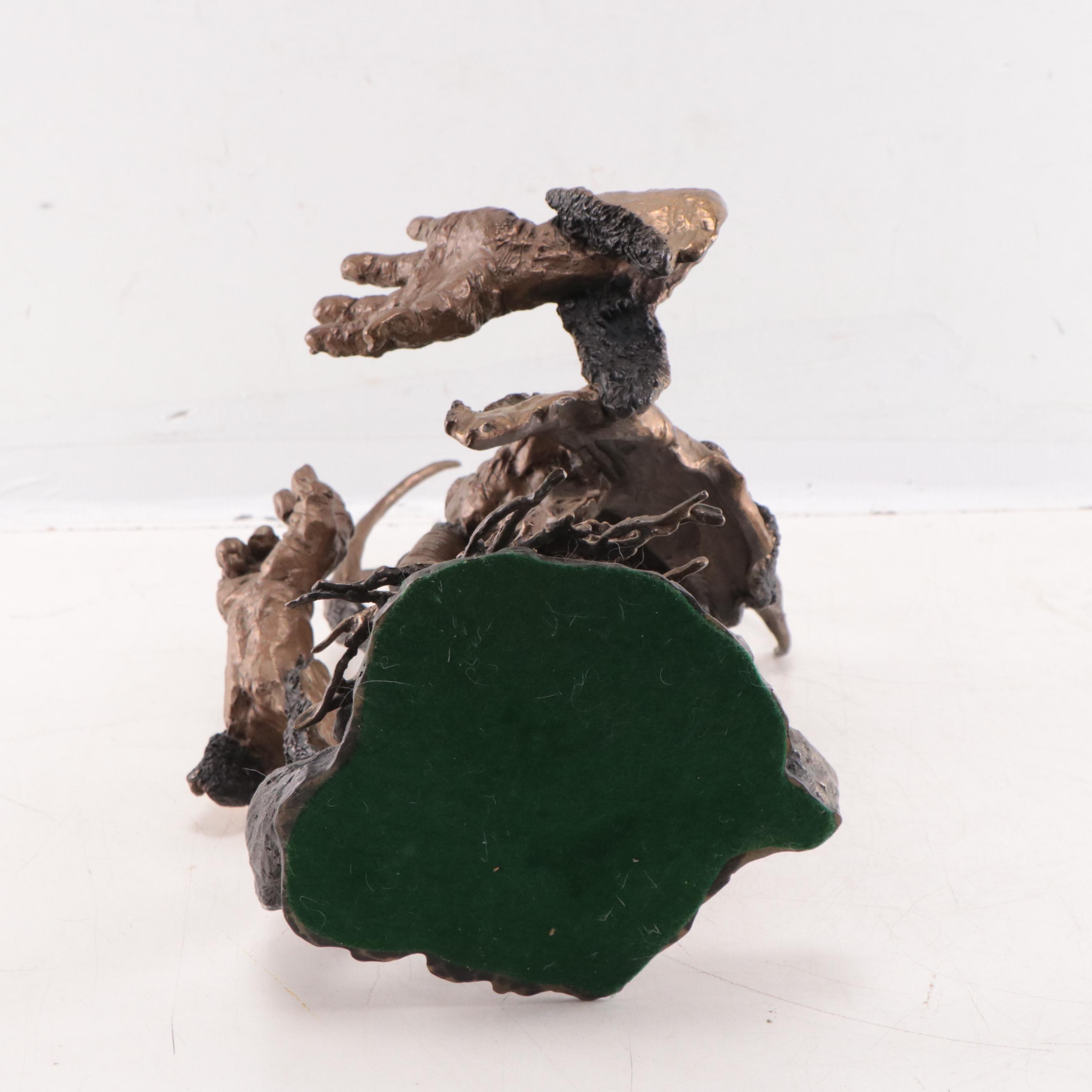 Mark Hopkins Bronze Sculpture of a Native American Figure, 1998