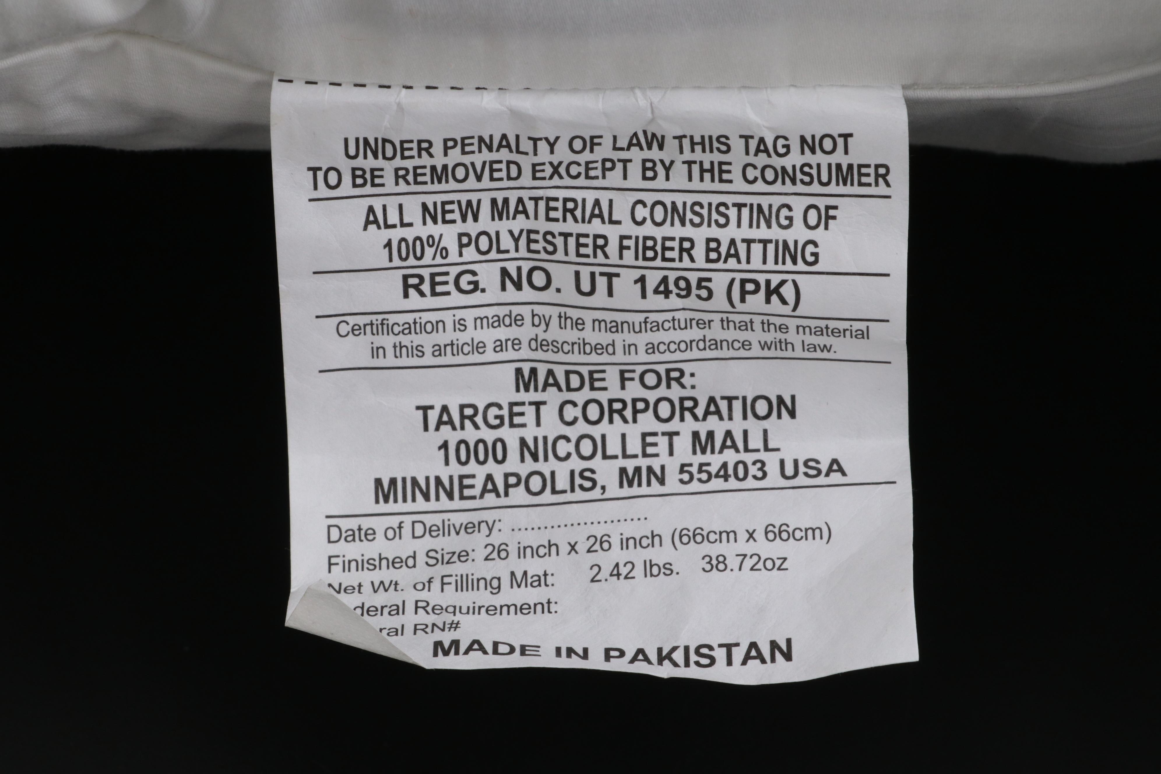 Three Threshold Signature Balanced Blue Border Euro Bed Pillows