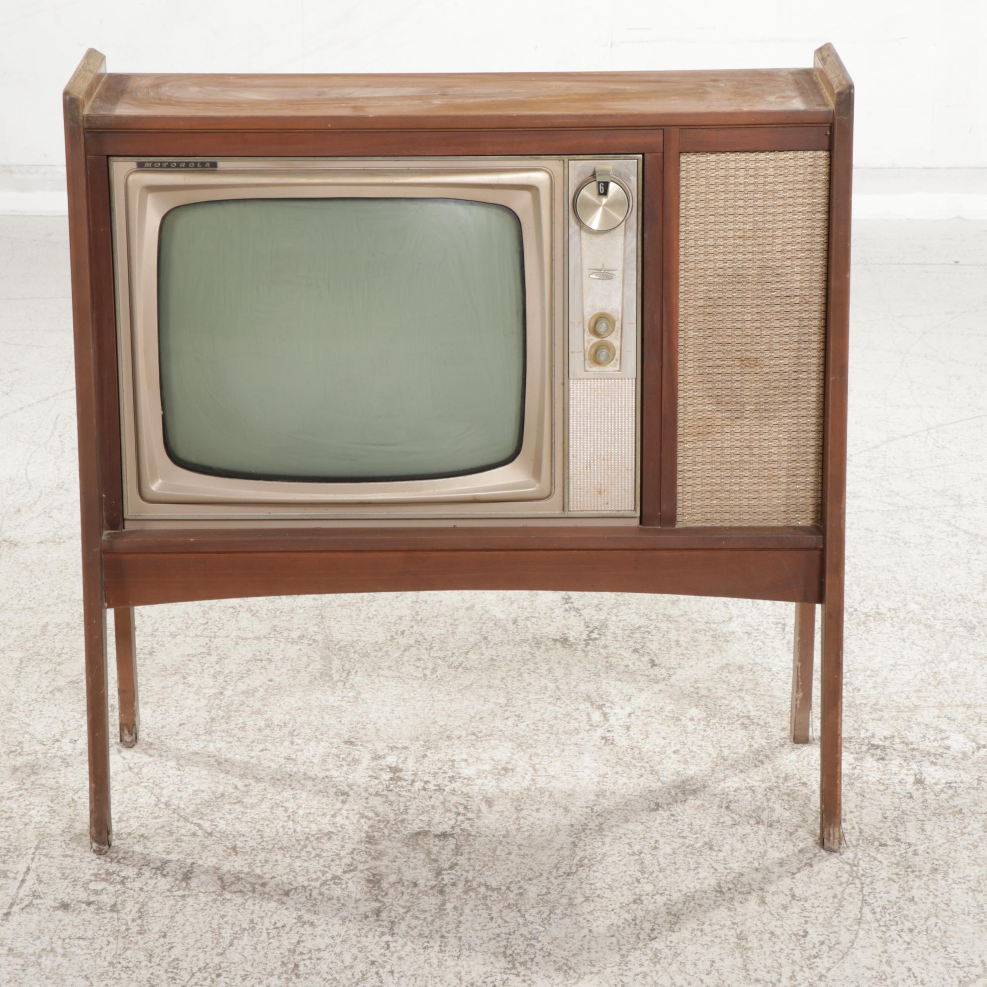 Motorola Television Set in Wood Cabinet, circa 1962