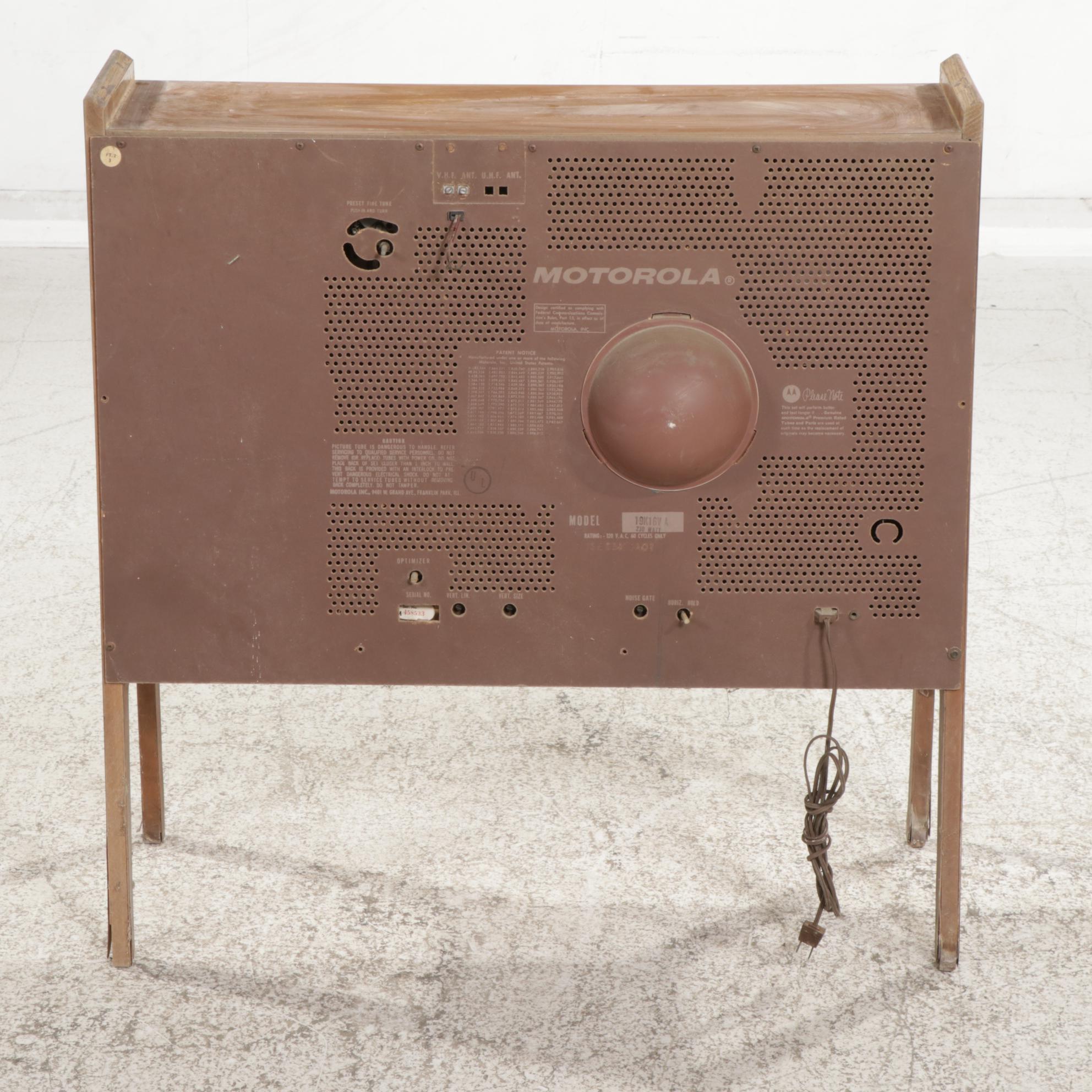 Motorola Television Set in Wood Cabinet, circa 1962