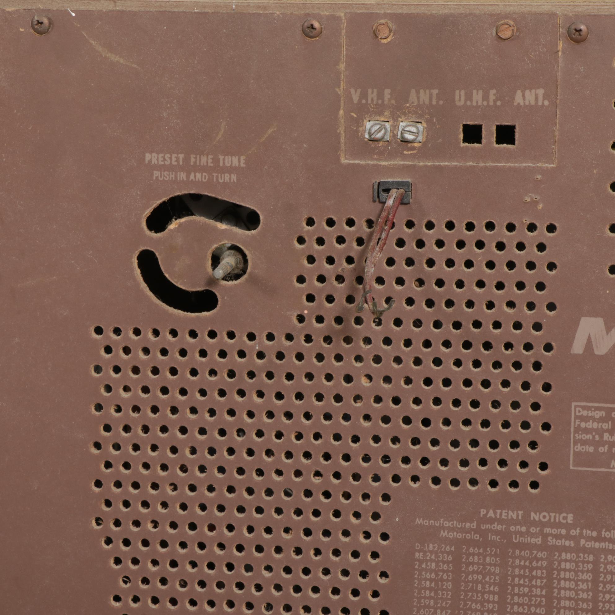 Motorola Television Set in Wood Cabinet, circa 1962