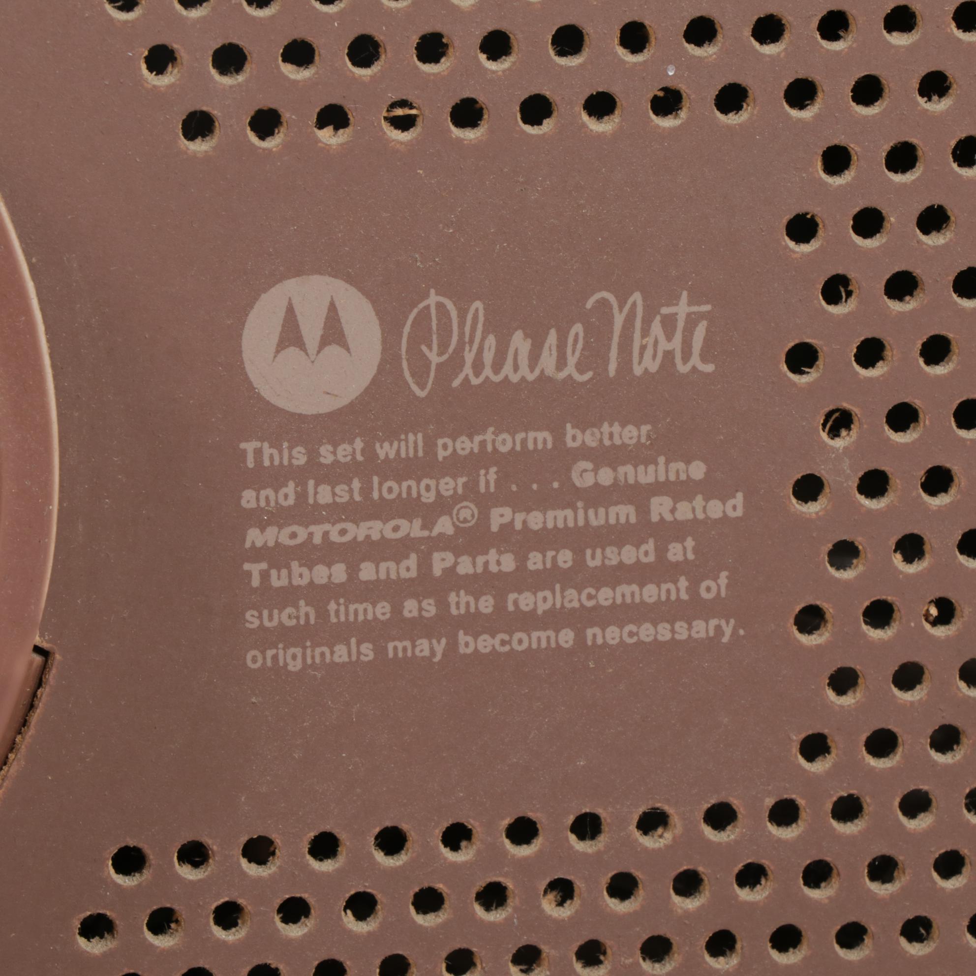 Motorola Television Set in Wood Cabinet, circa 1962