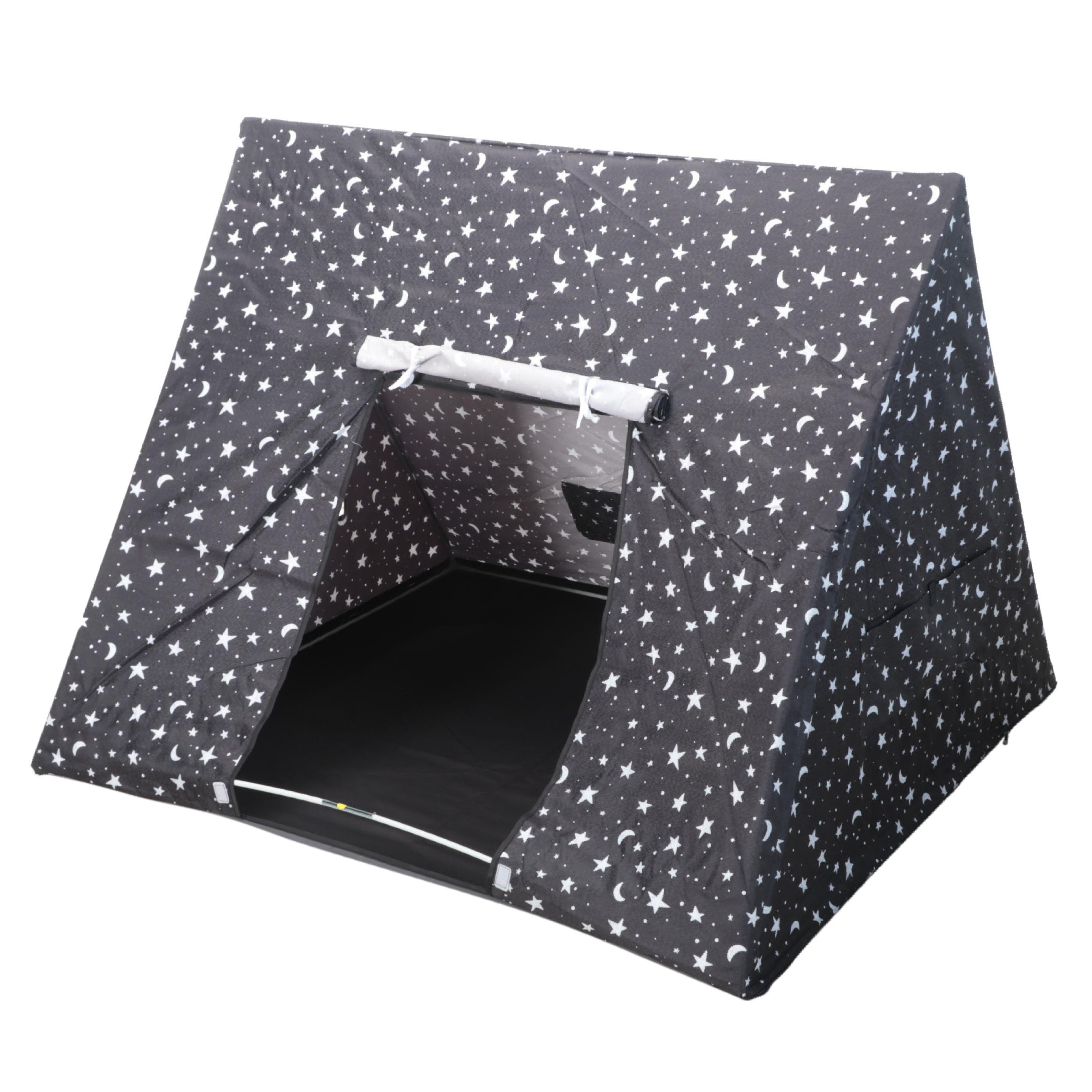 Pillowfort A-Frame Black Stars Print Kid's Play Tent