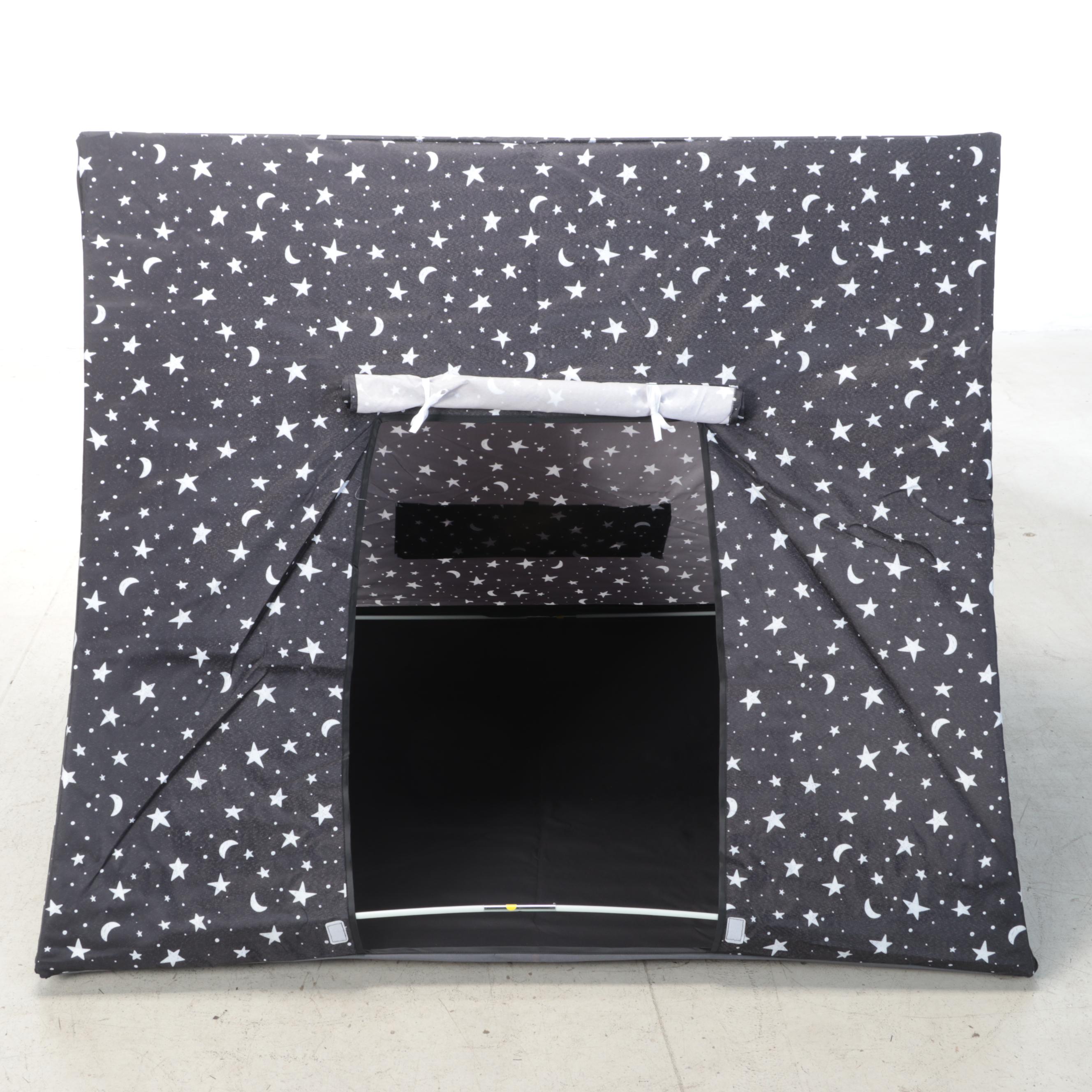 Pillowfort A-Frame Black Stars Print Kid's Play Tent
