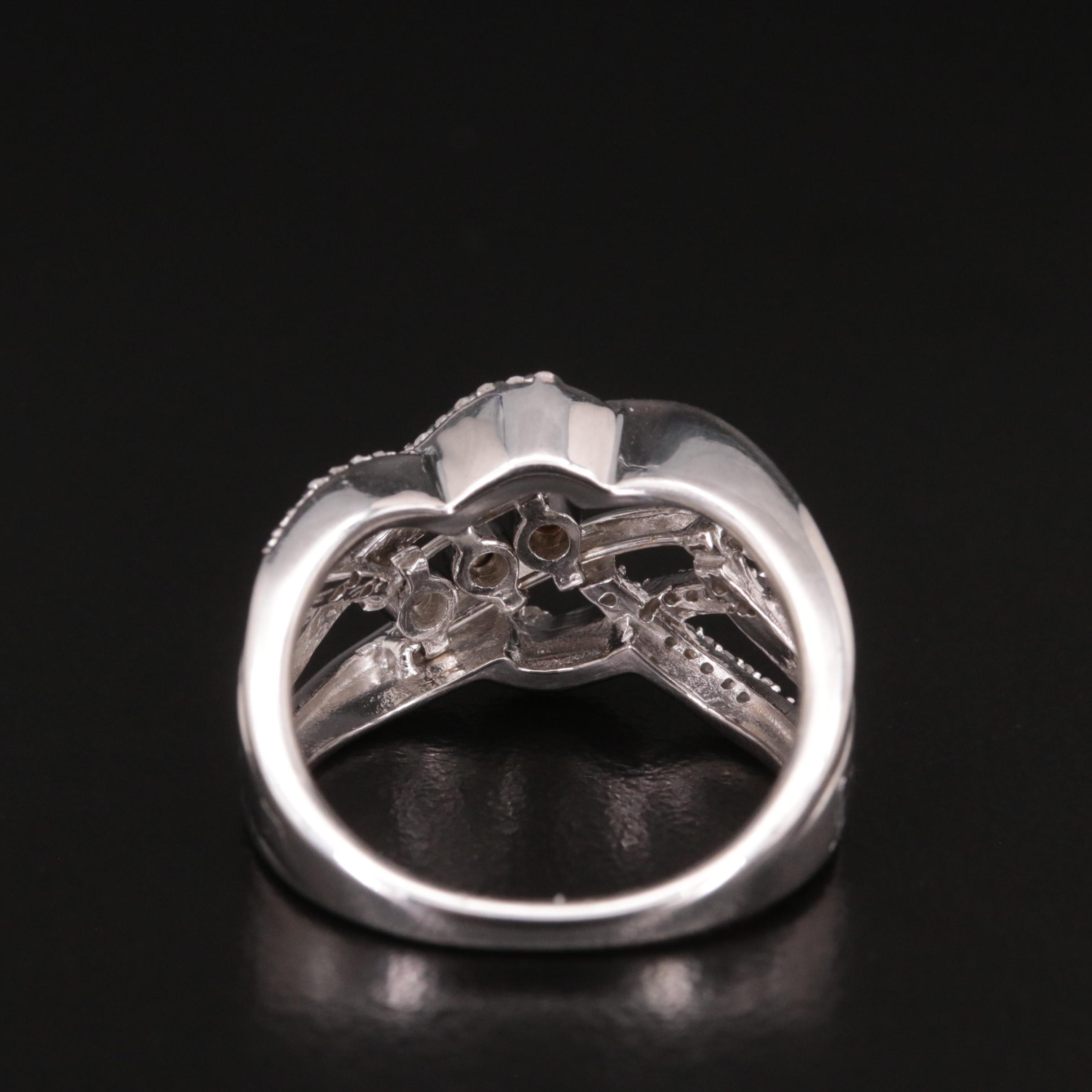 Sterling Diamond Crossover Slider Band