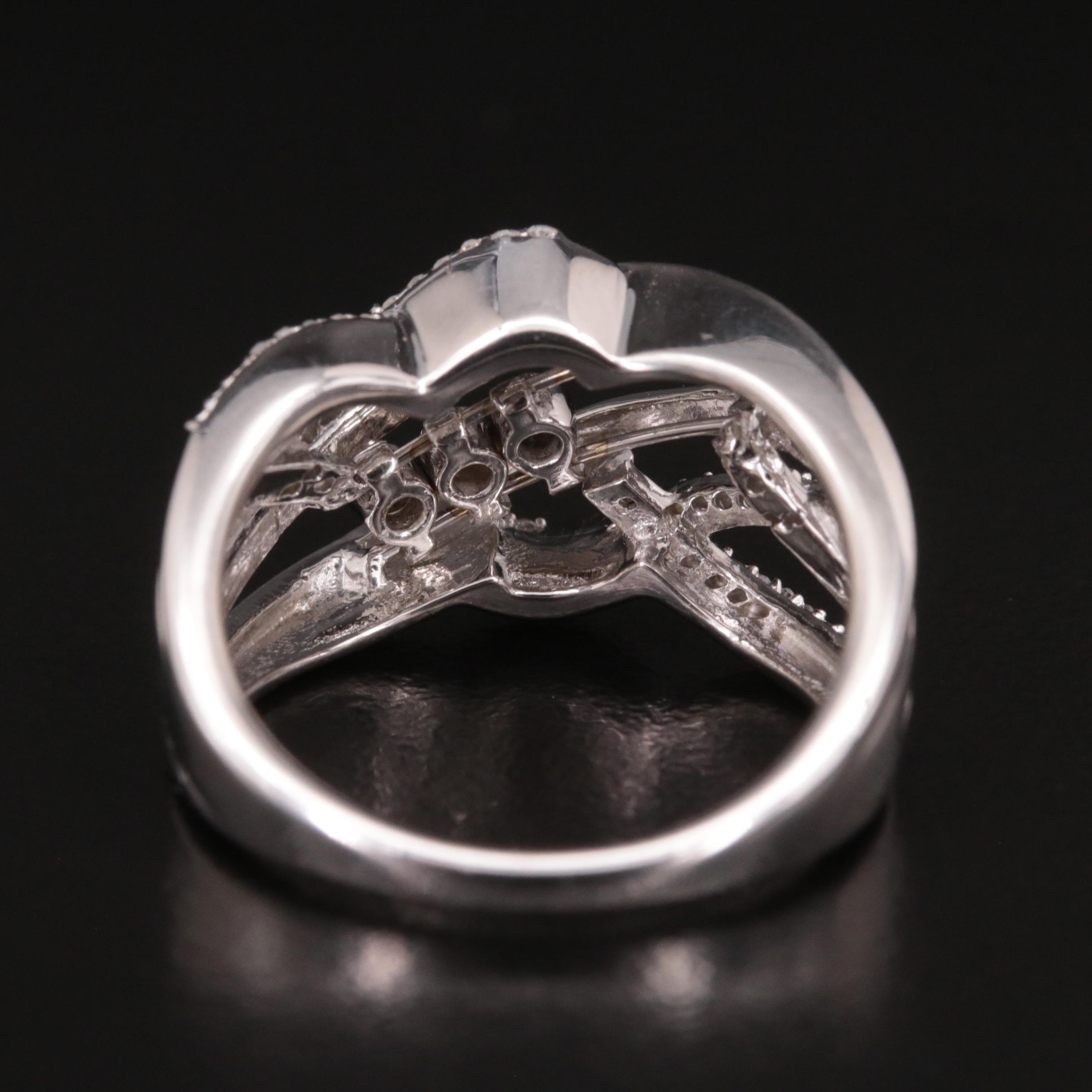 Sterling Diamond Crossover Slider Band