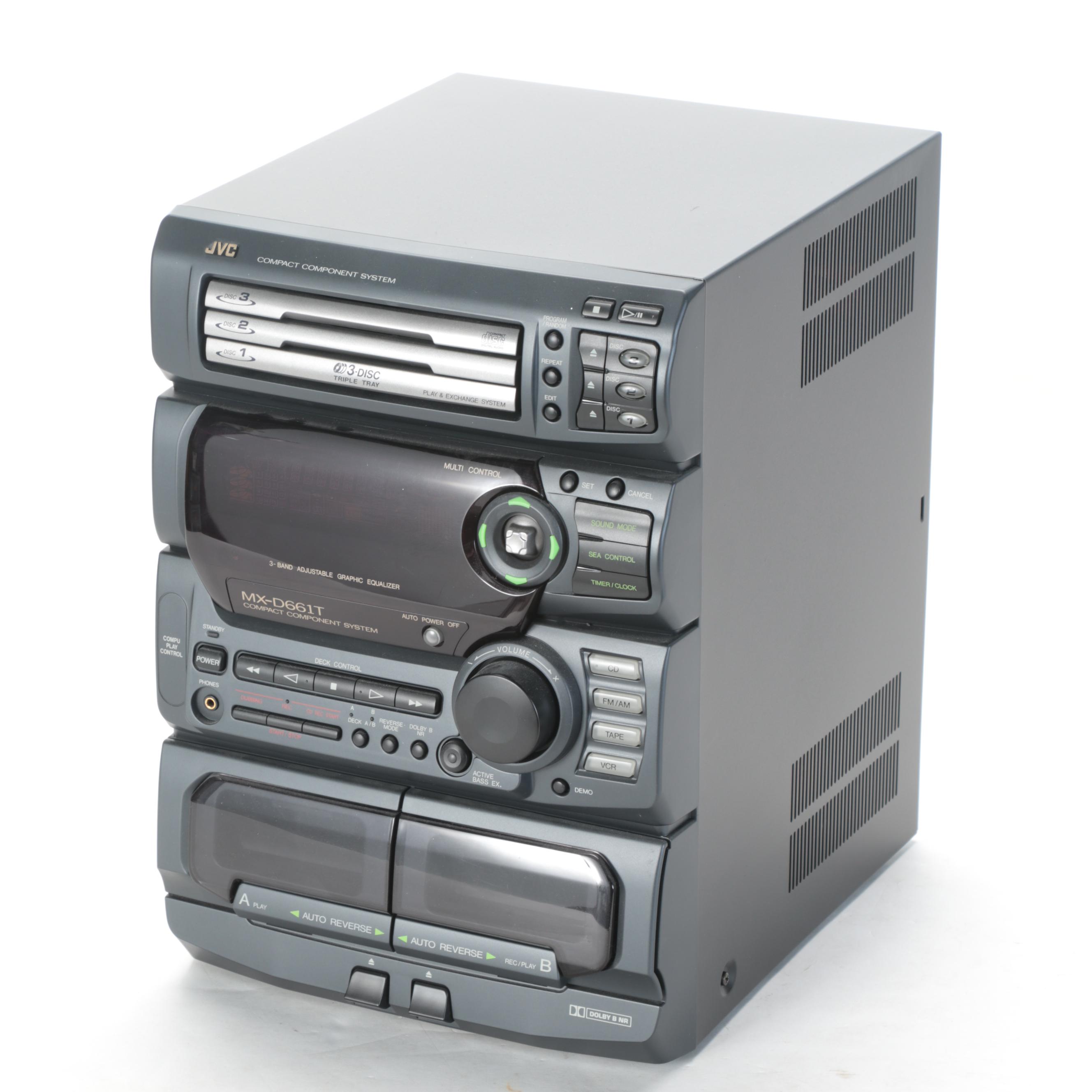 JVC Compact Stereo System With Speakers