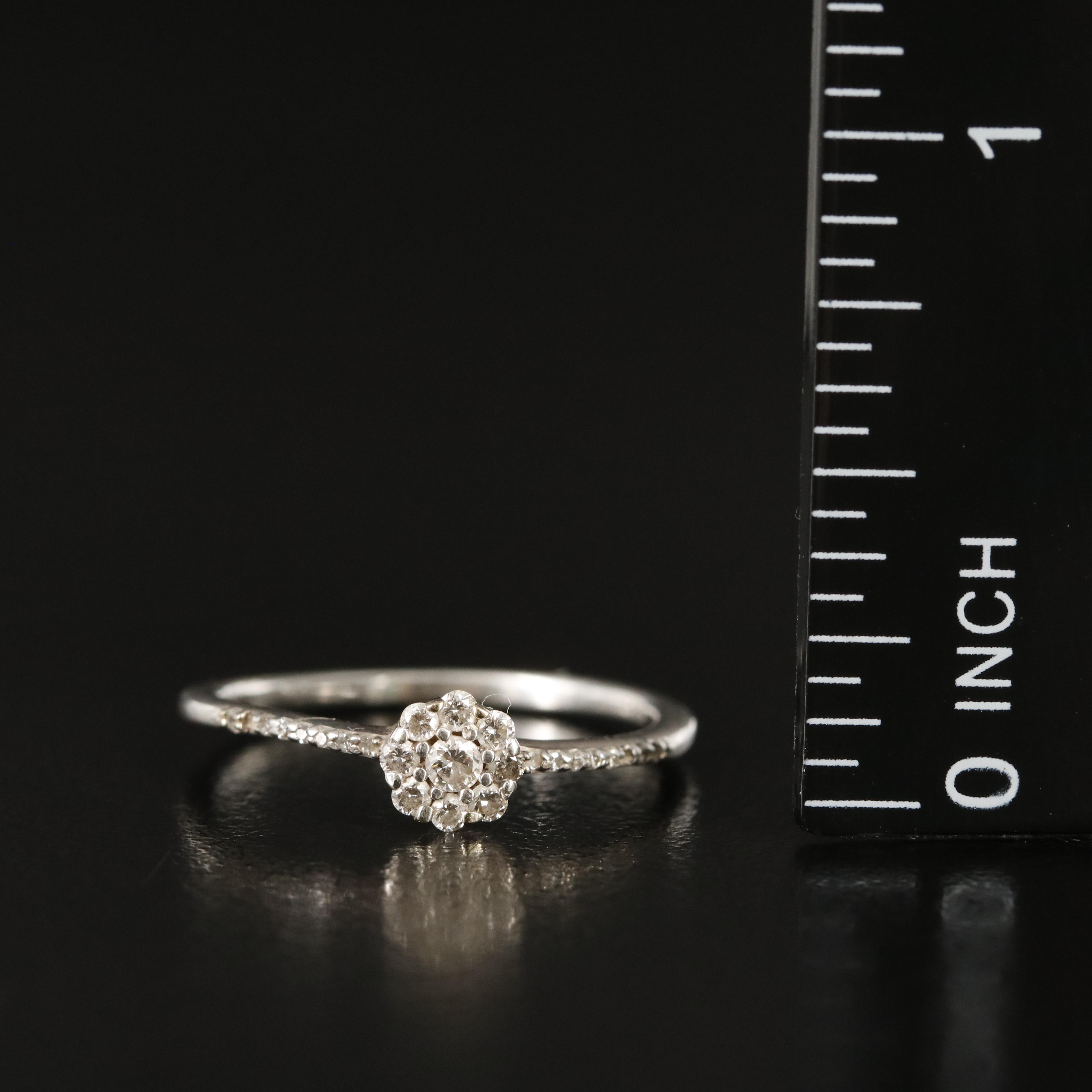 Sterling Diamond Ring