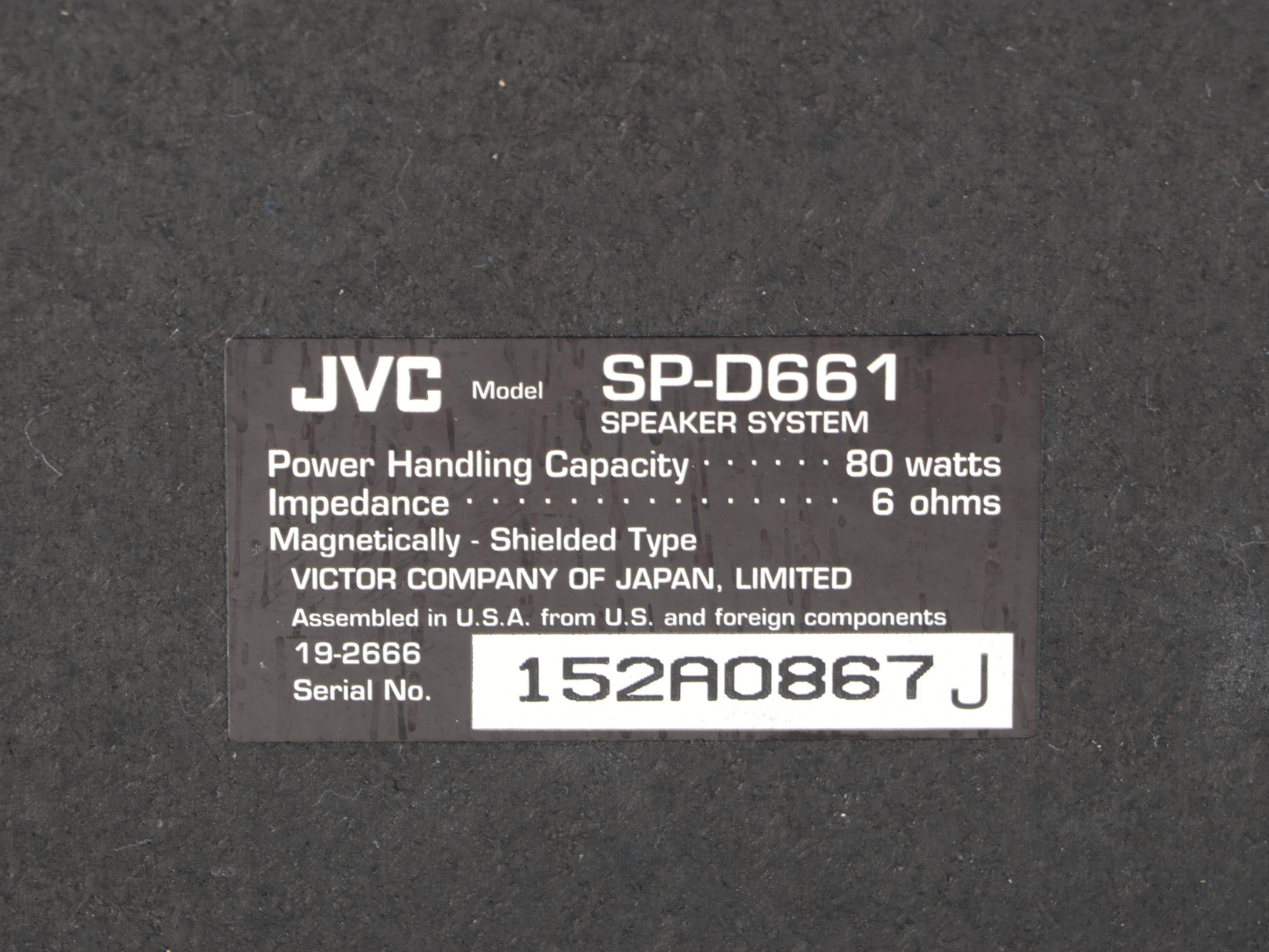 JVC Compact Stereo System With Speakers