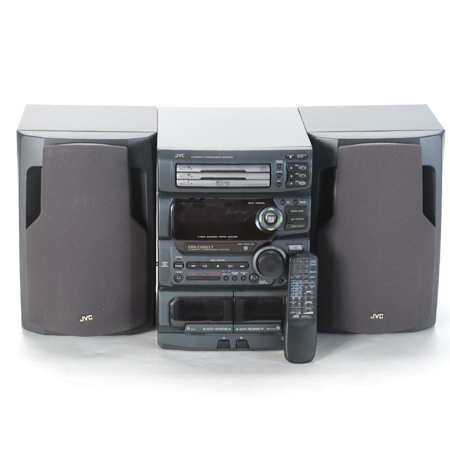 JVC Compact Stereo System With Speakers