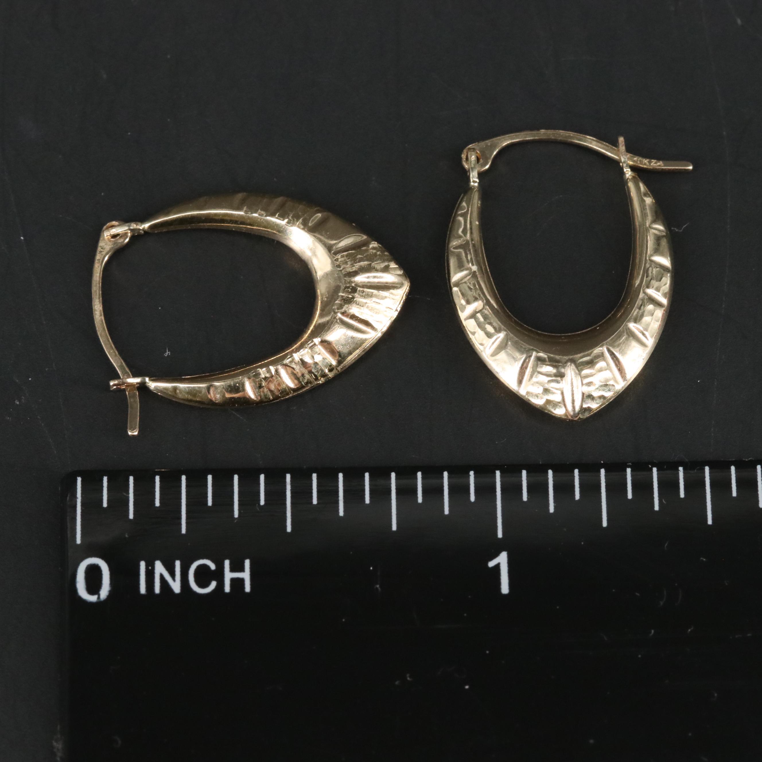 10K Hoop Earrings